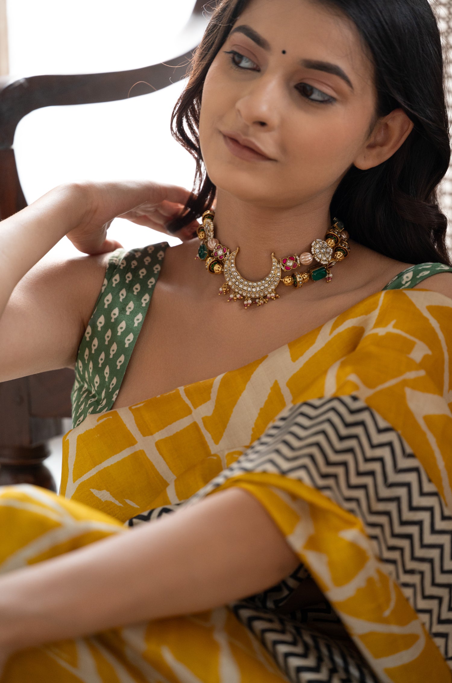 Aafreen Multicolored Kundan Necklace