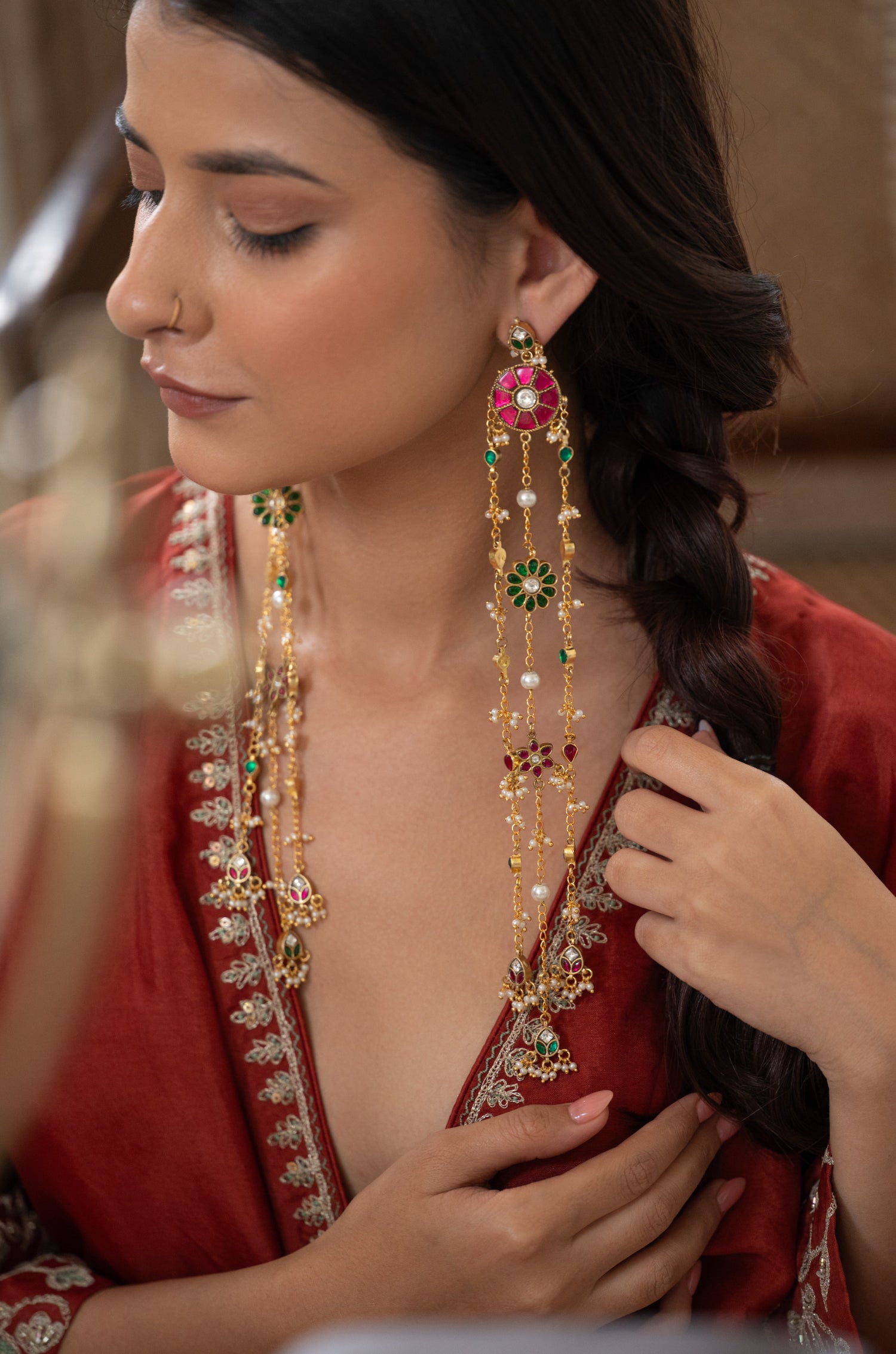 Alayna Kundan Kashmiri Earrings