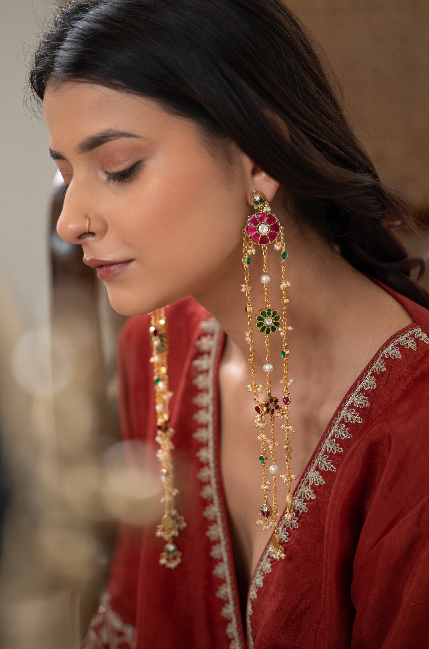 Alayna Kundan Kashmiri Earrings