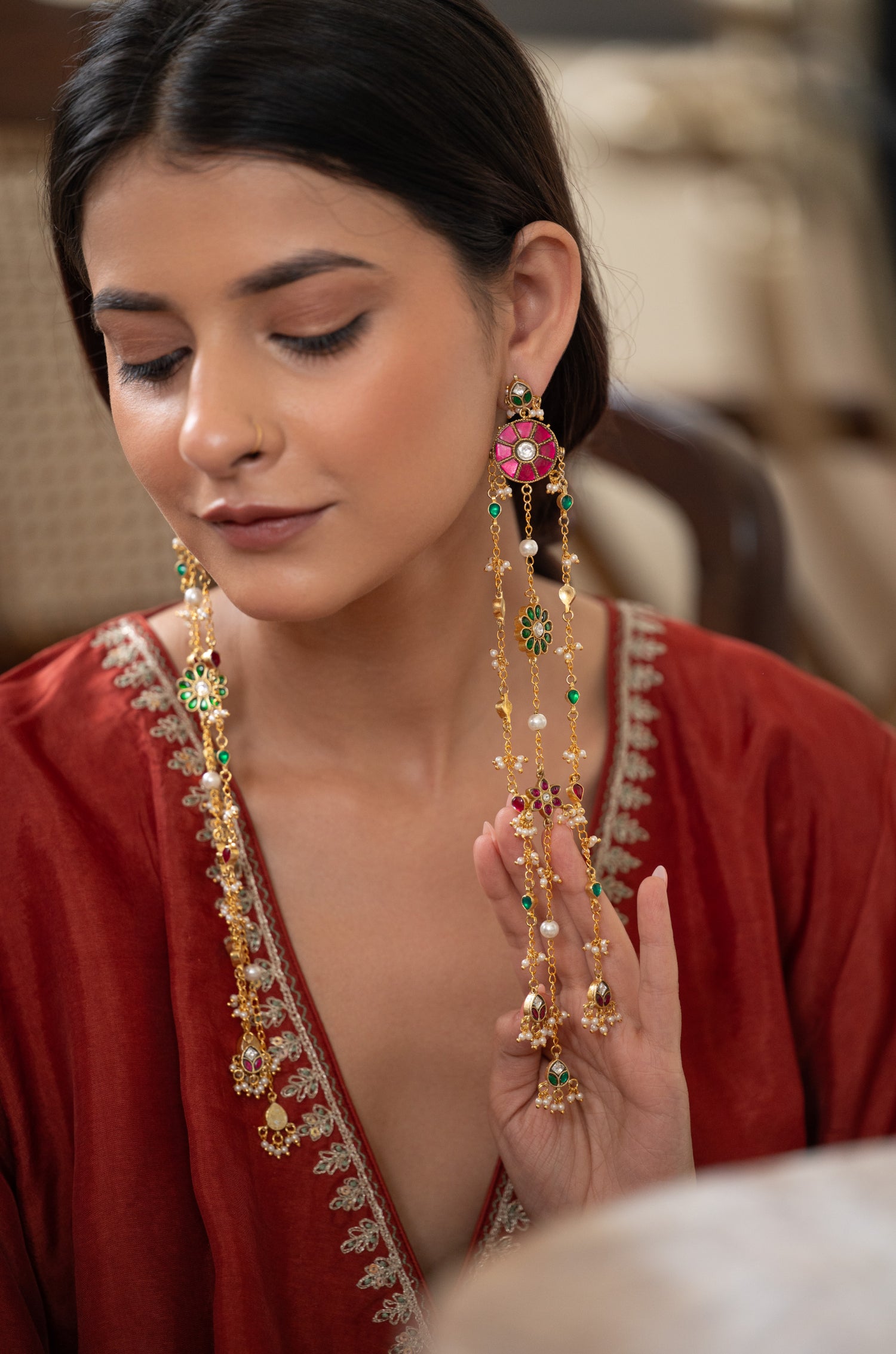 Alayna Kundan Kashmiri Earrings