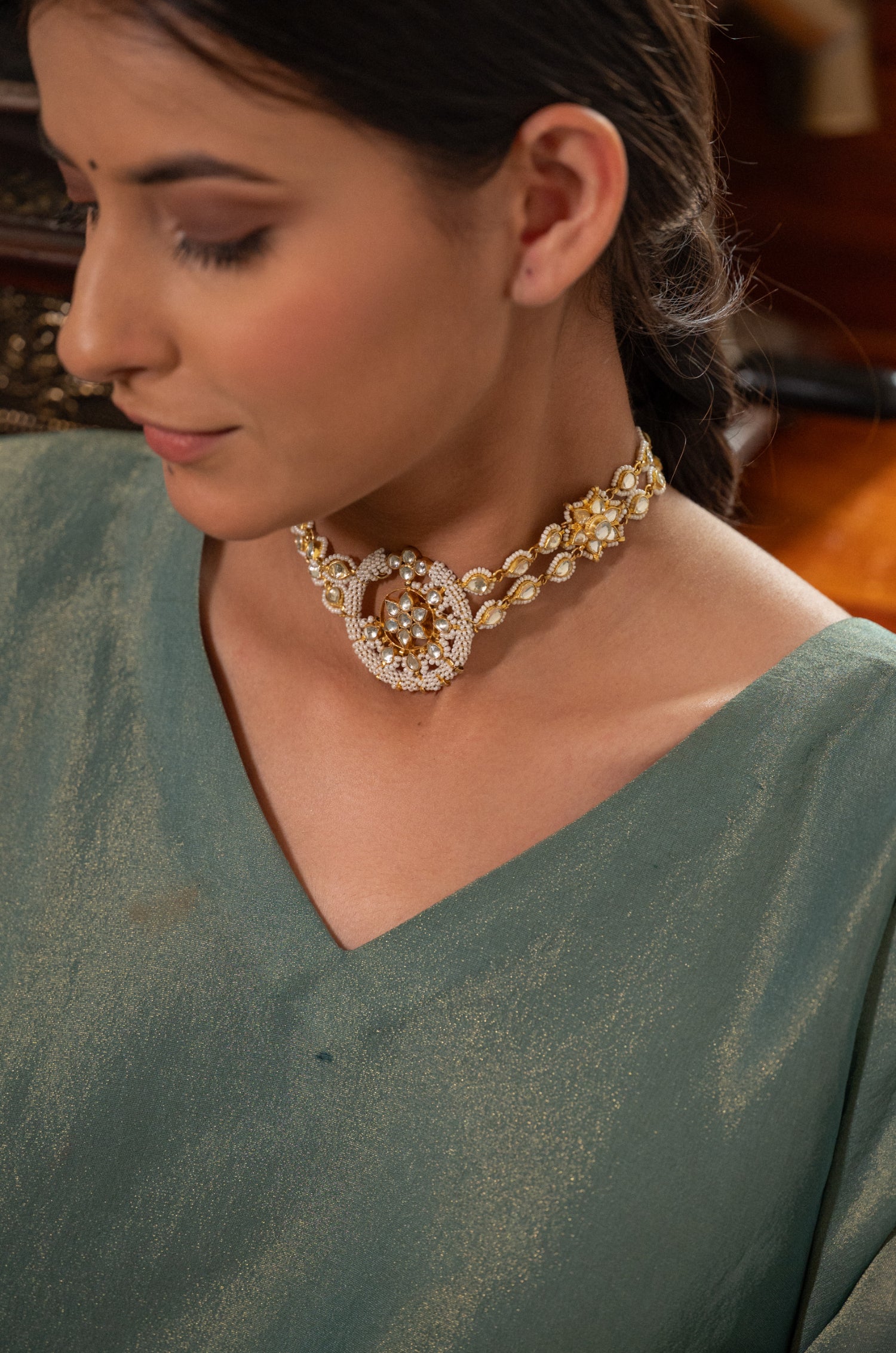 Payal Kundan Choker Necklace
