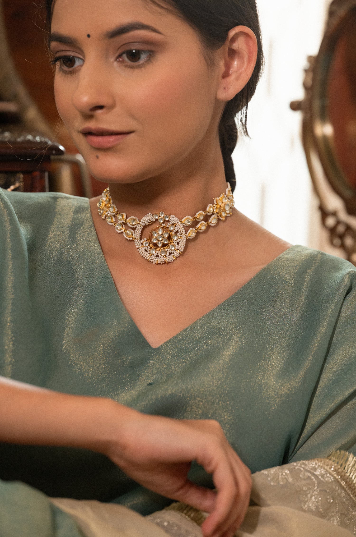 Payal Kundan Choker Necklace