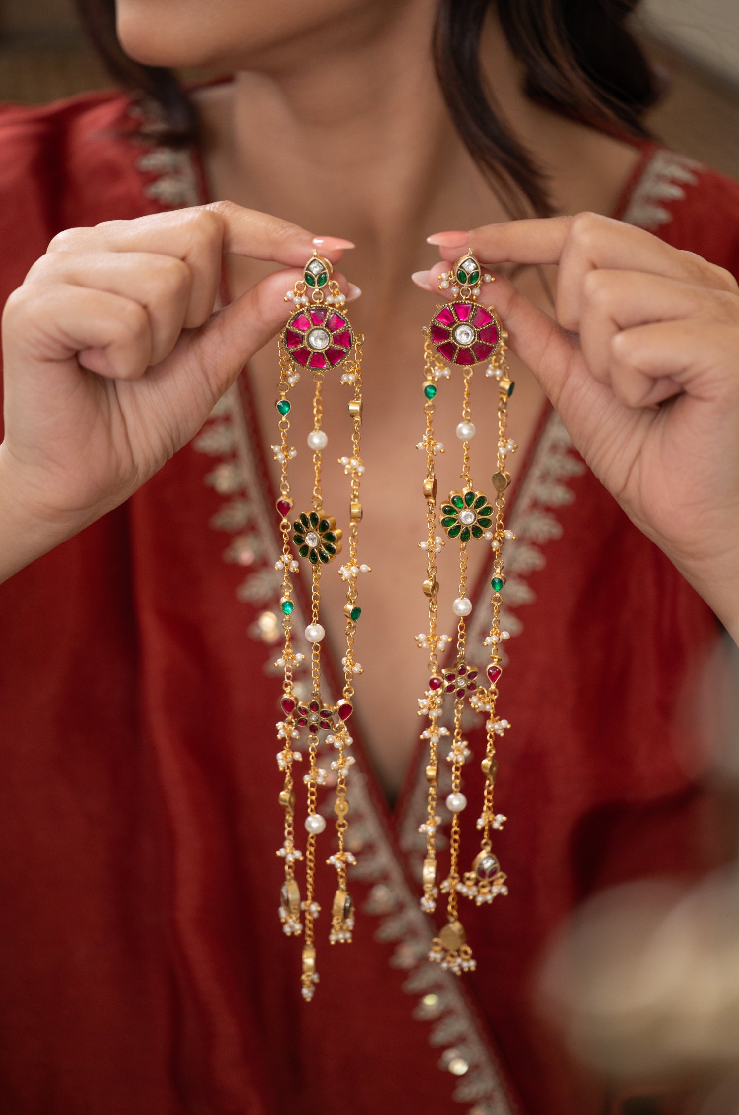 Alayna Kundan Kashmiri Earrings