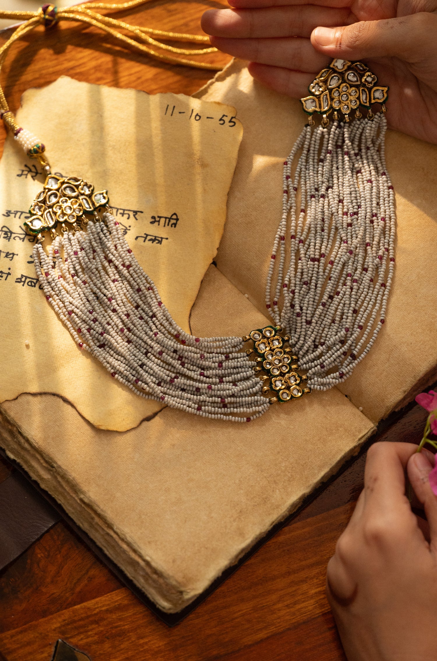 Medha Red Kundan Necklace
