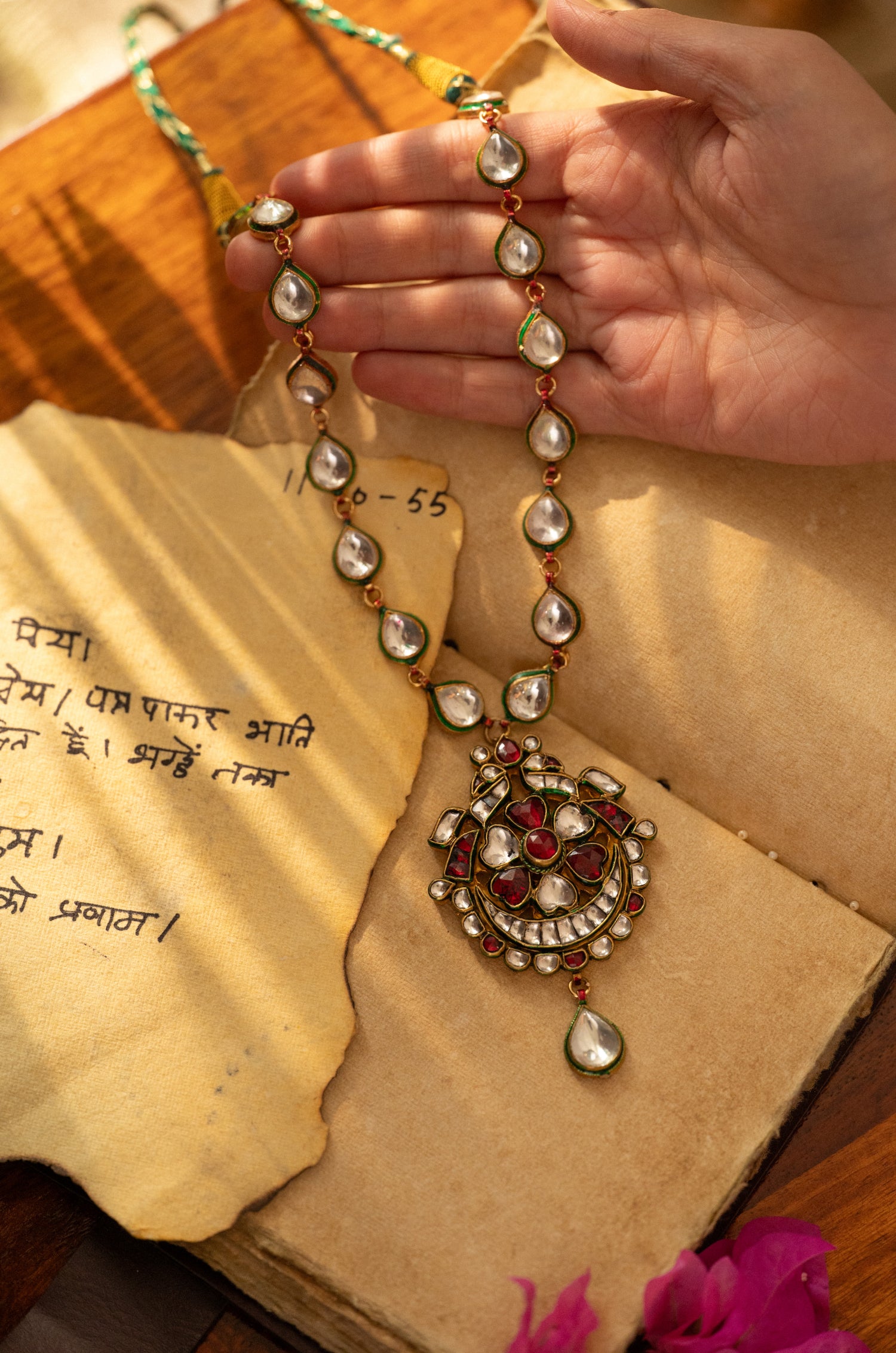 Yasima Red Kundan Necklace