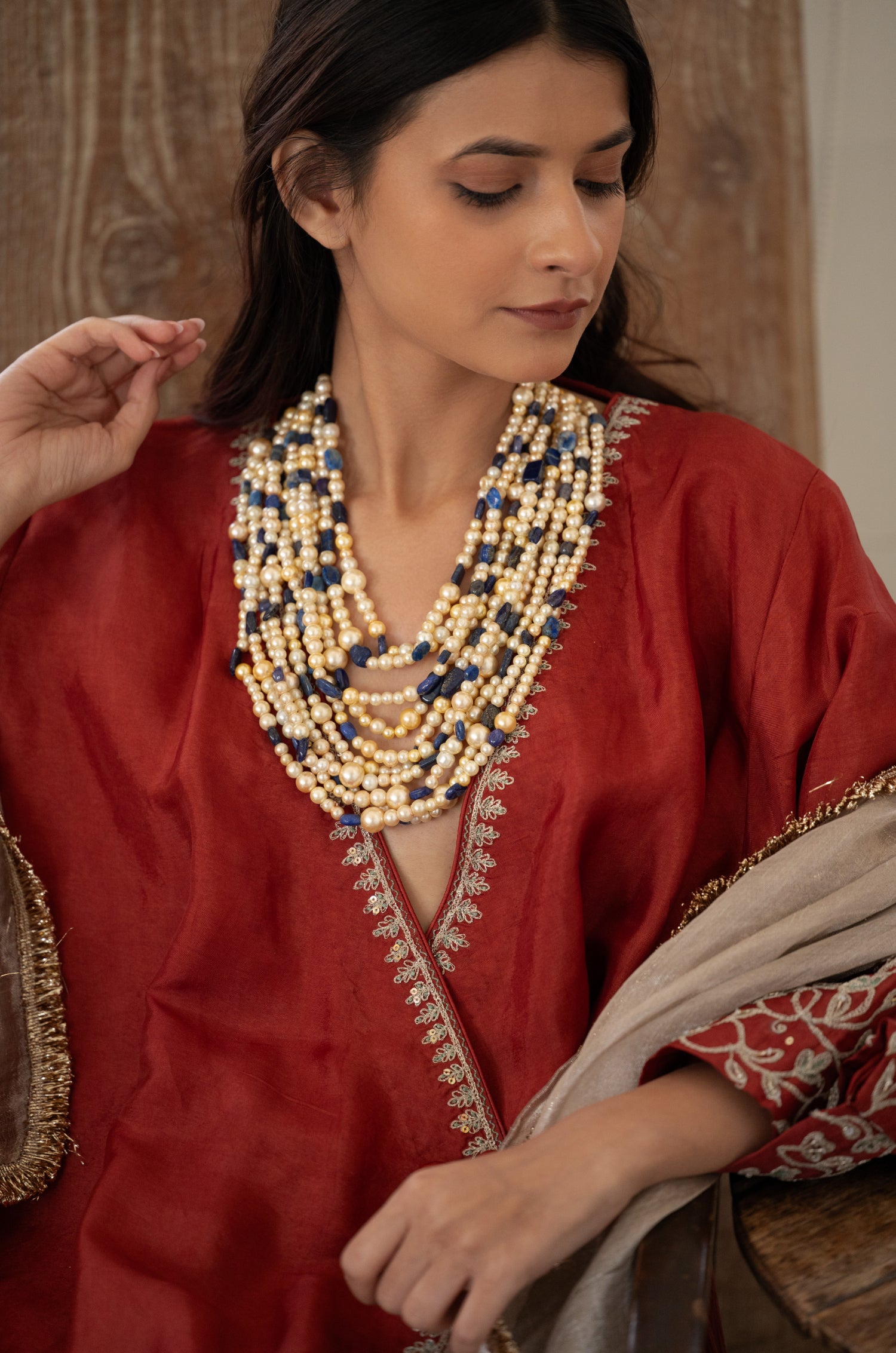 Shobita Blue Layered Necklace