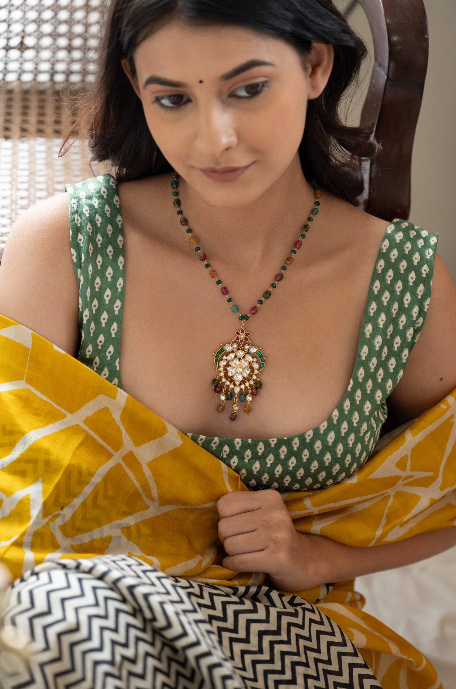 Heer Multicolored Kundan Necklace