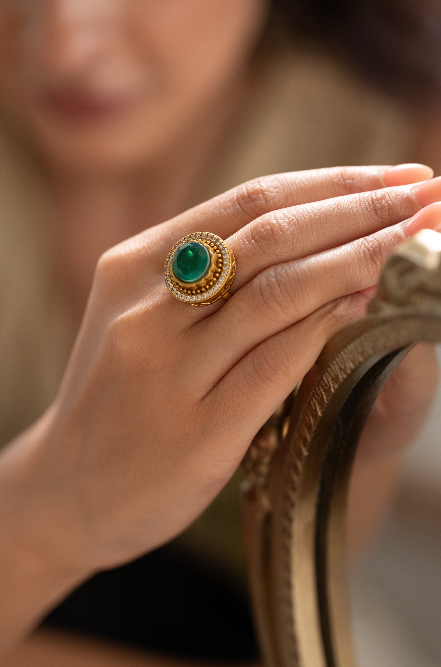 Inaita Green Victorian Ring
