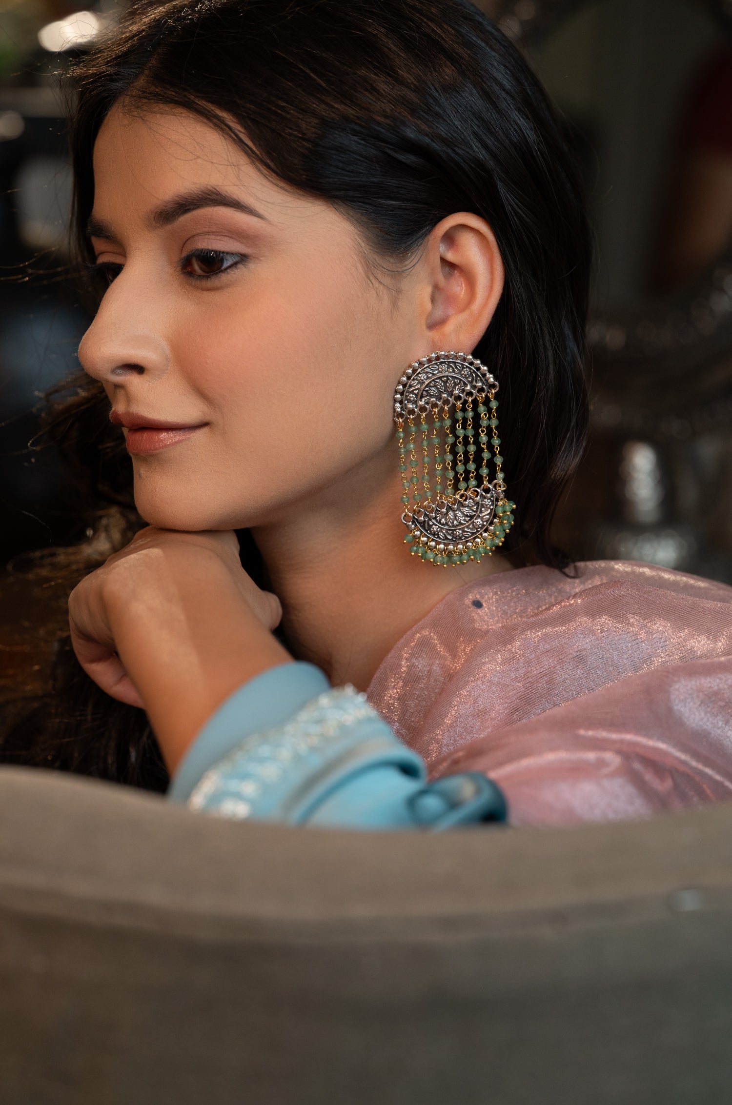 Sahara Green Earrings