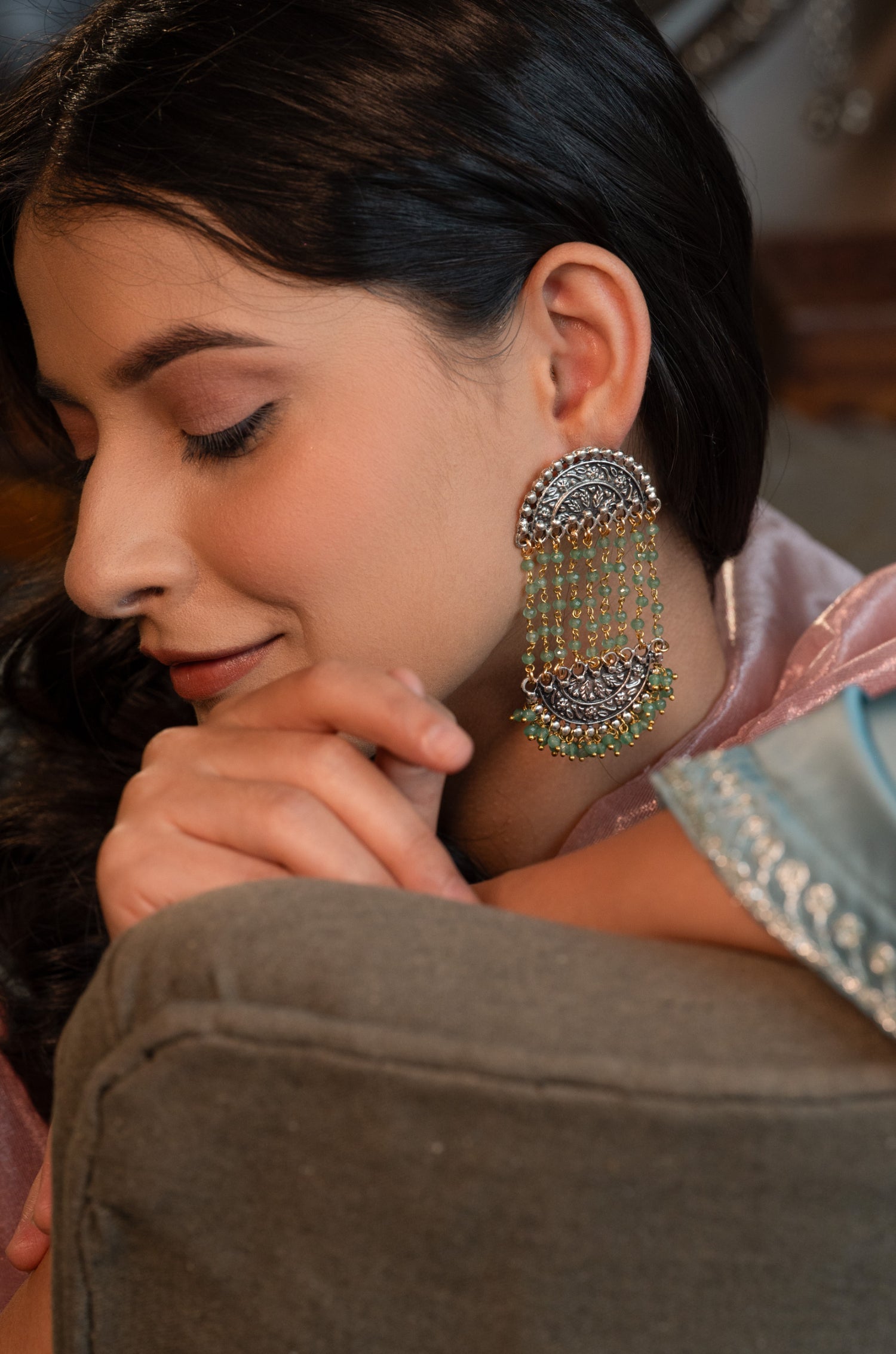 Sahara Green Earrings