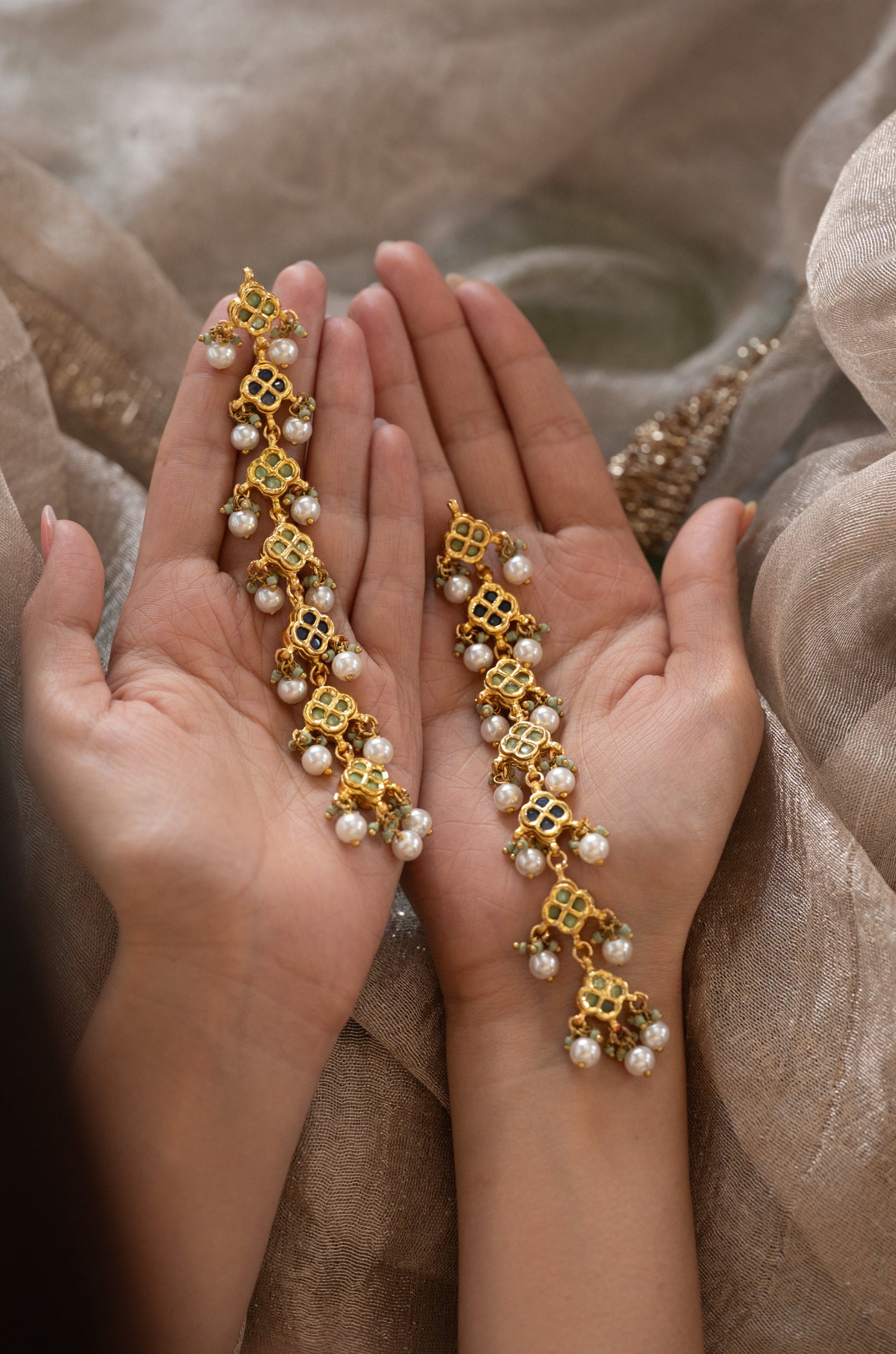 Lyna Kundan Braid Pins- Set of 2