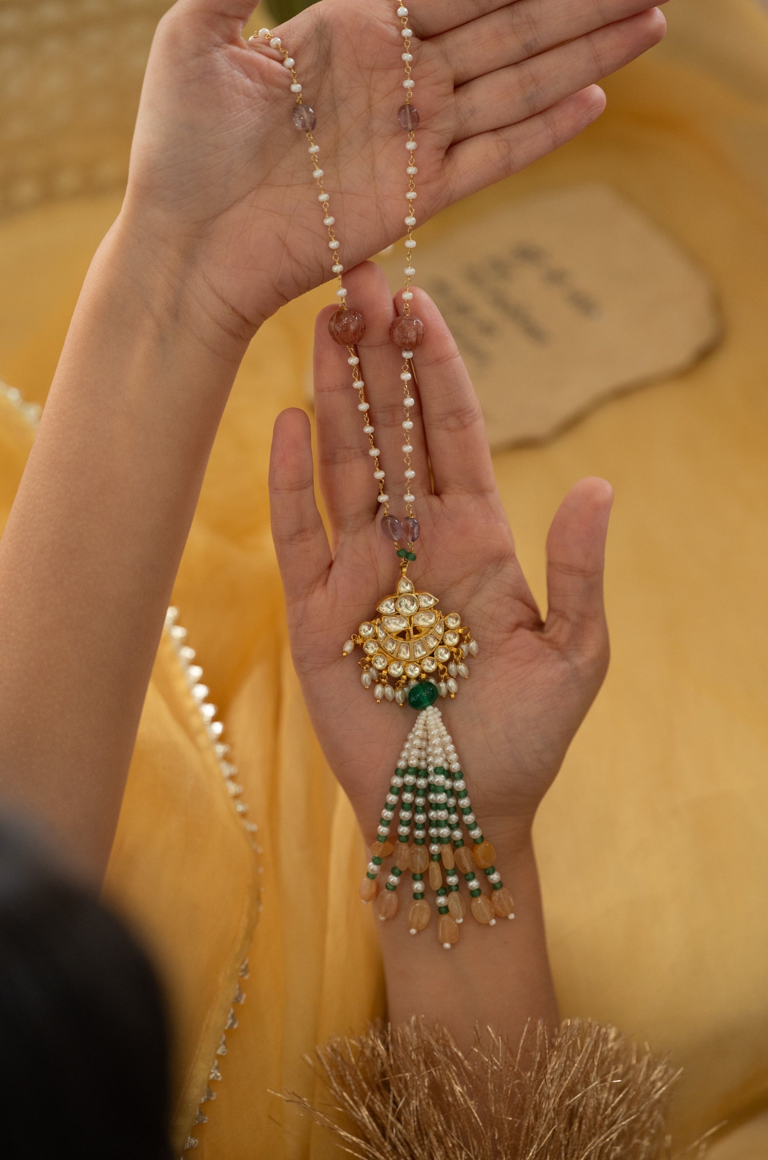 Liara Mint Pendant Necklace