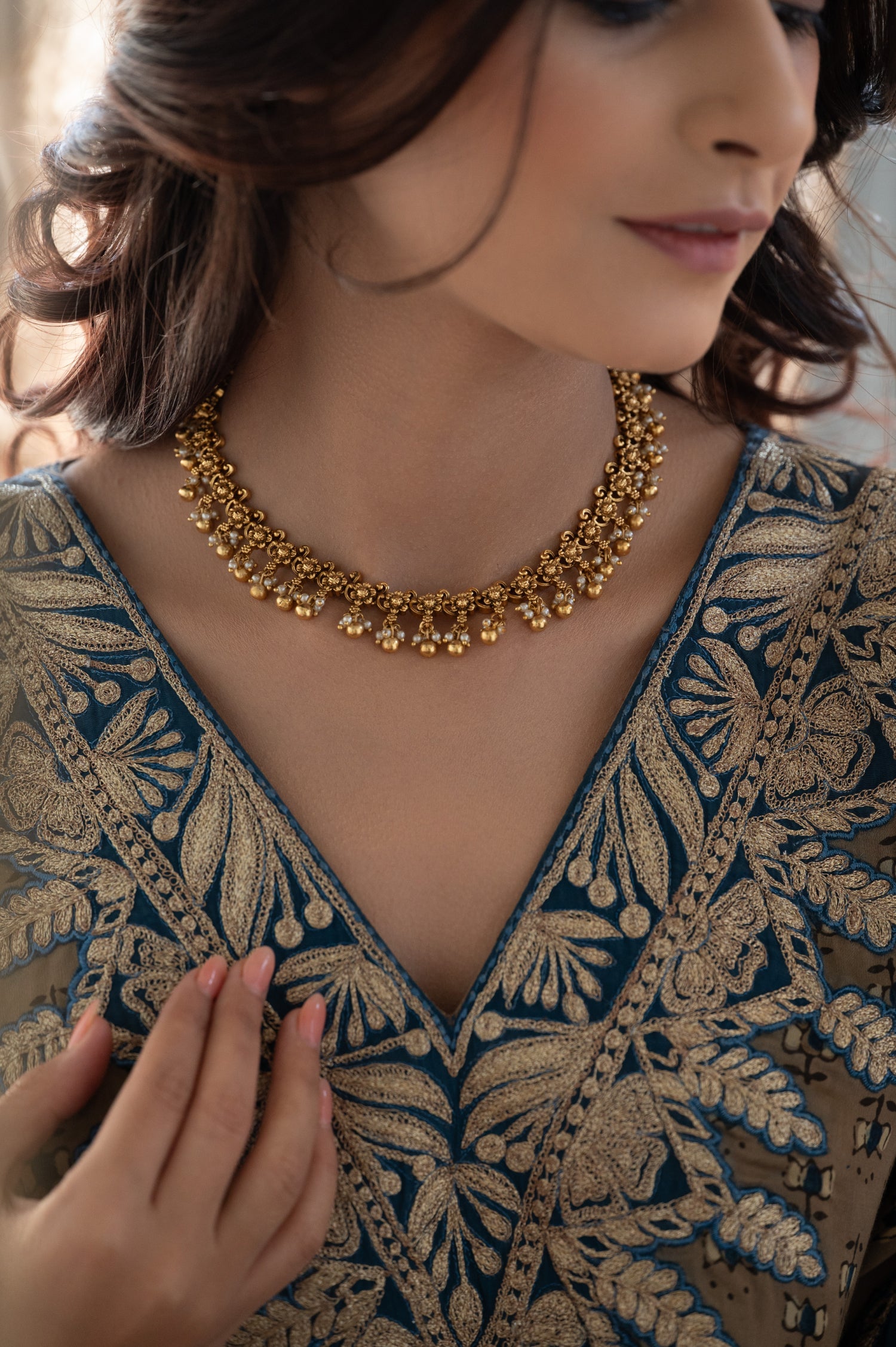 Ranisa Temple Work Necklace