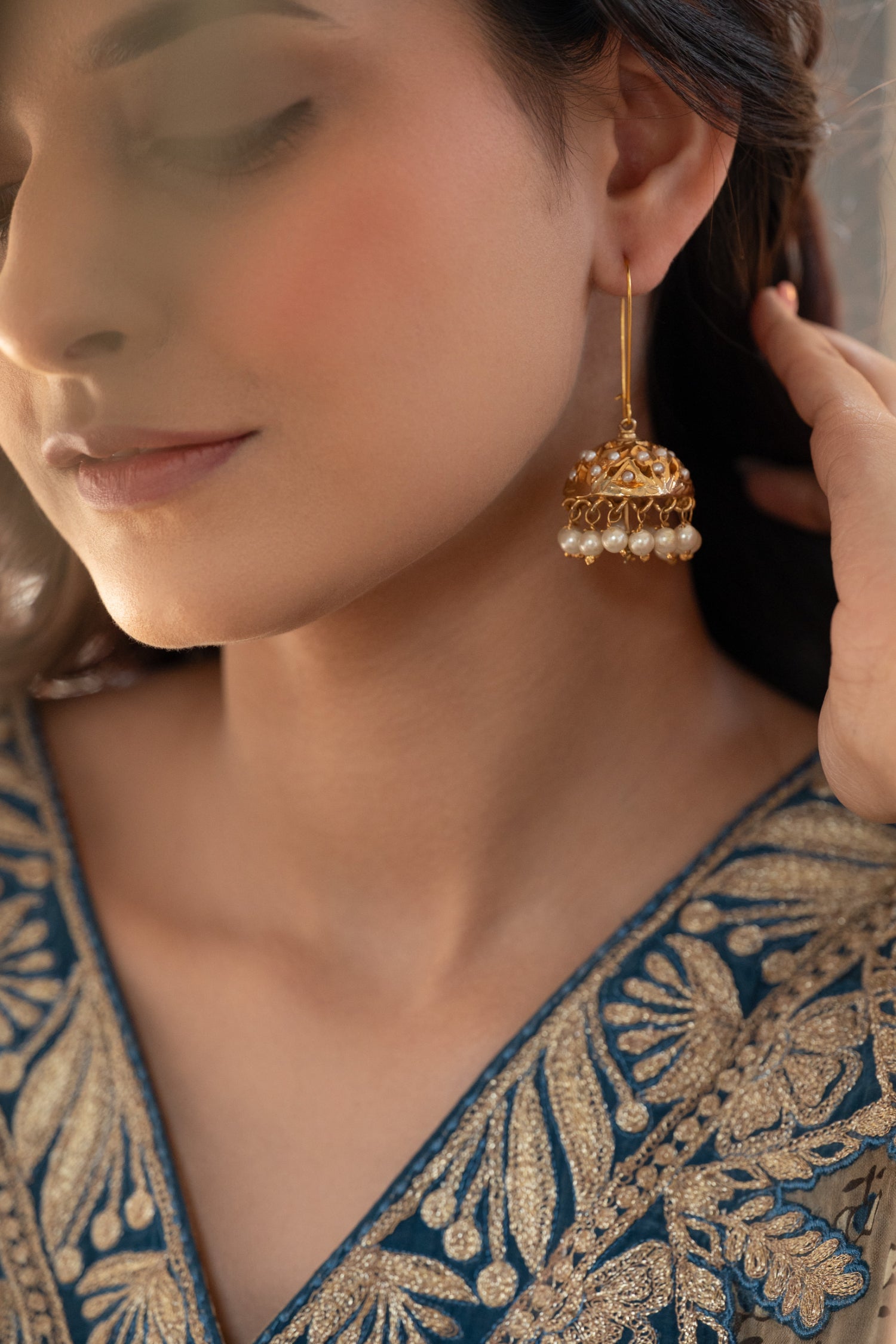 Saima Jadau Jhumka Earrings