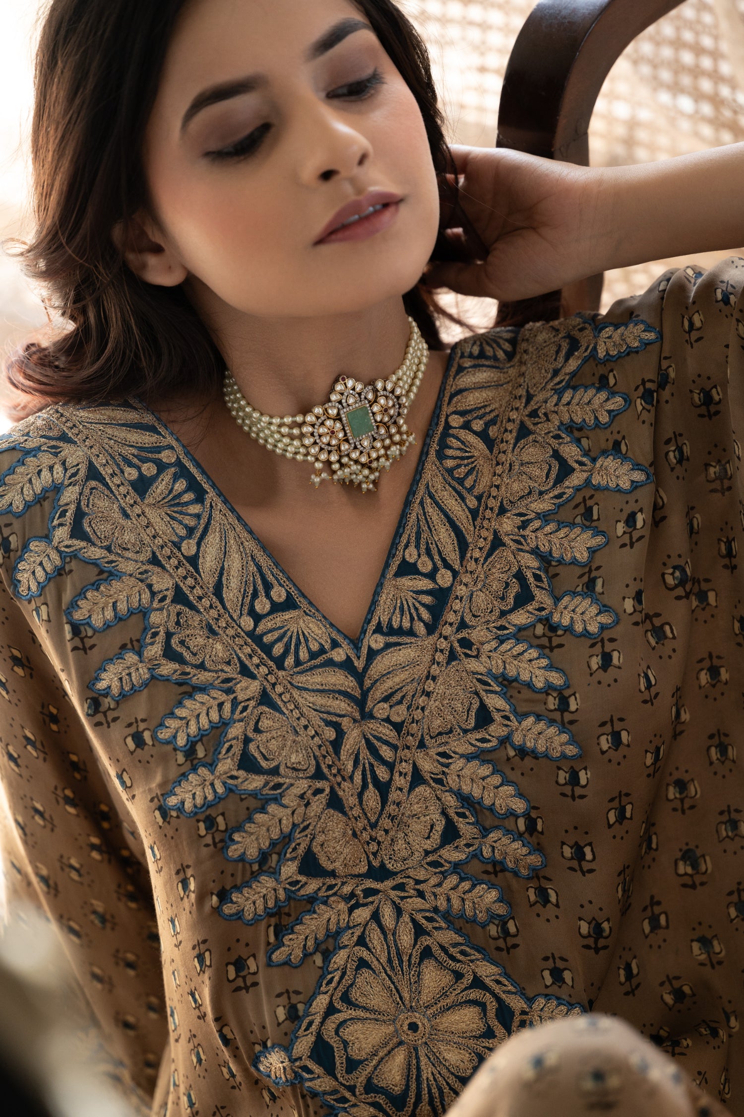 Fehza Mint Victorian Necklace Set