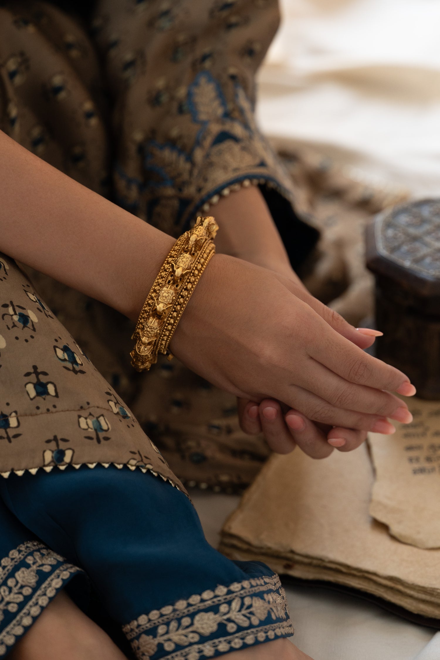 Sahana Temple Work Bangle