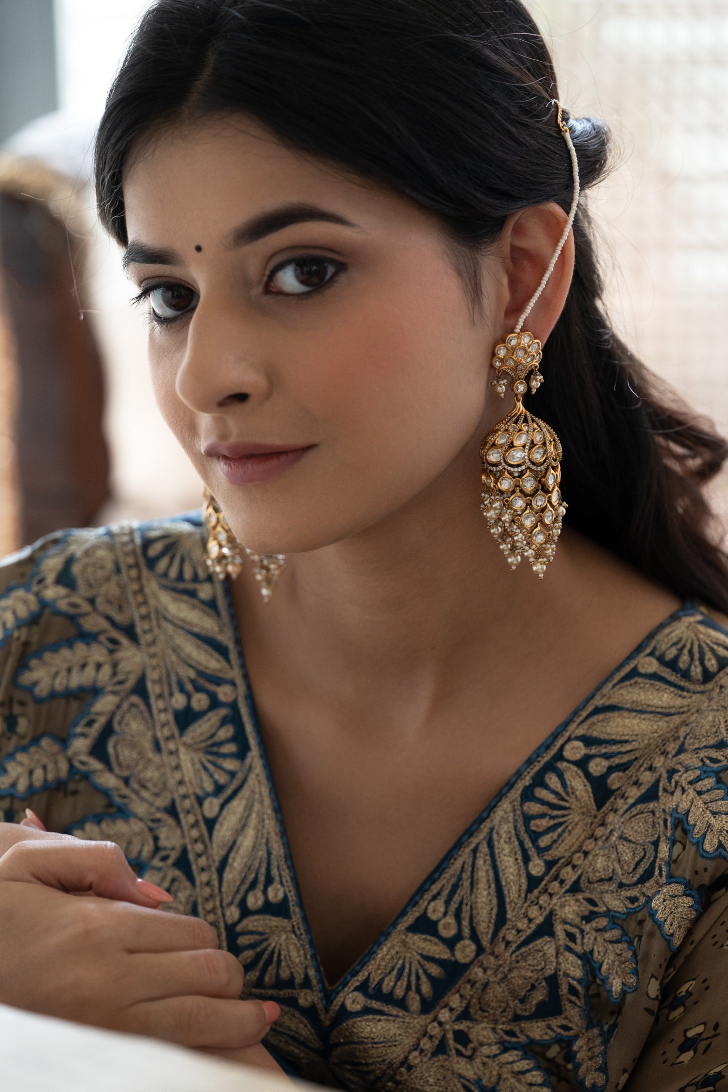 Vidhi Polki Jhumka Earrings