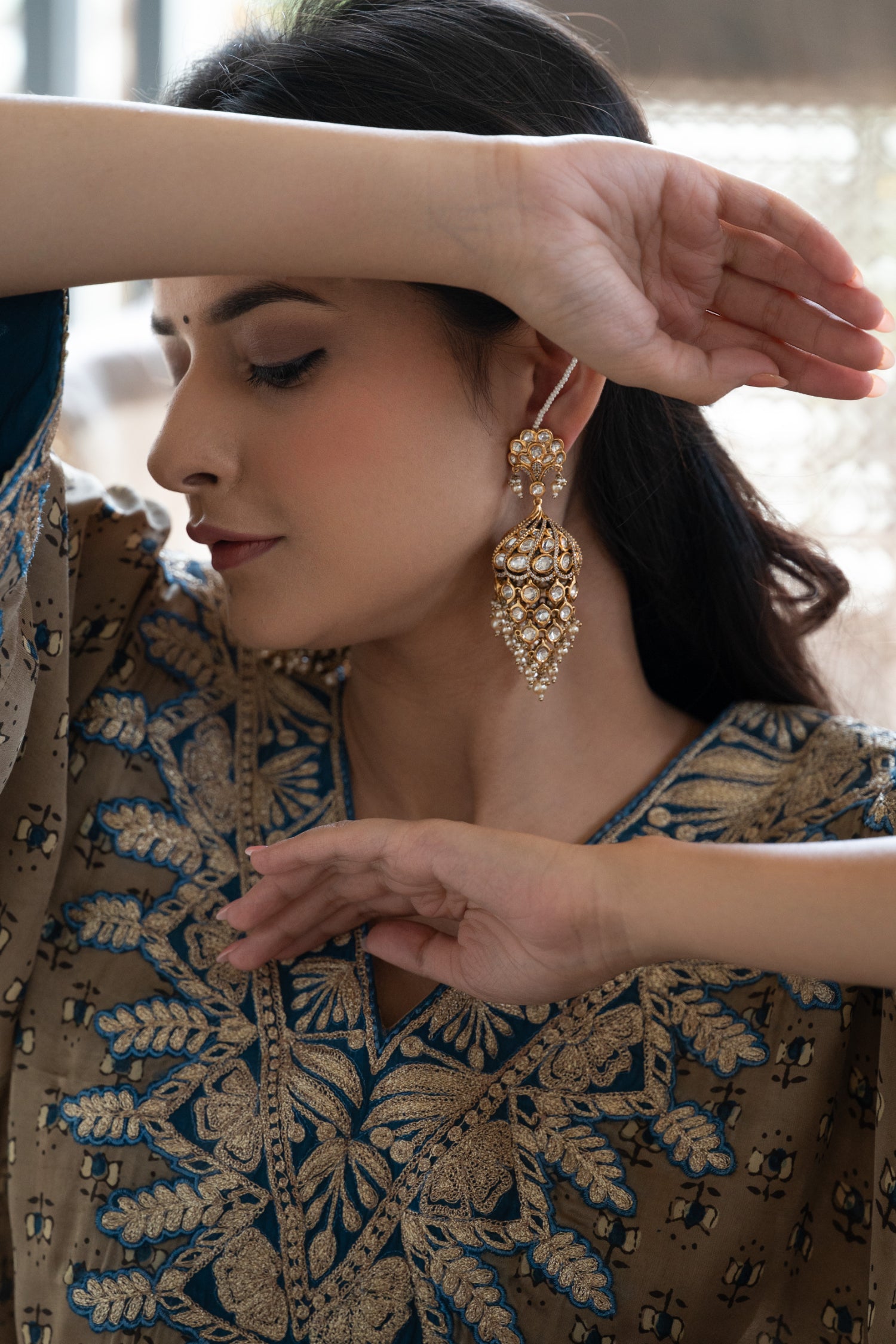 Vidhi Polki Jhumka Earrings