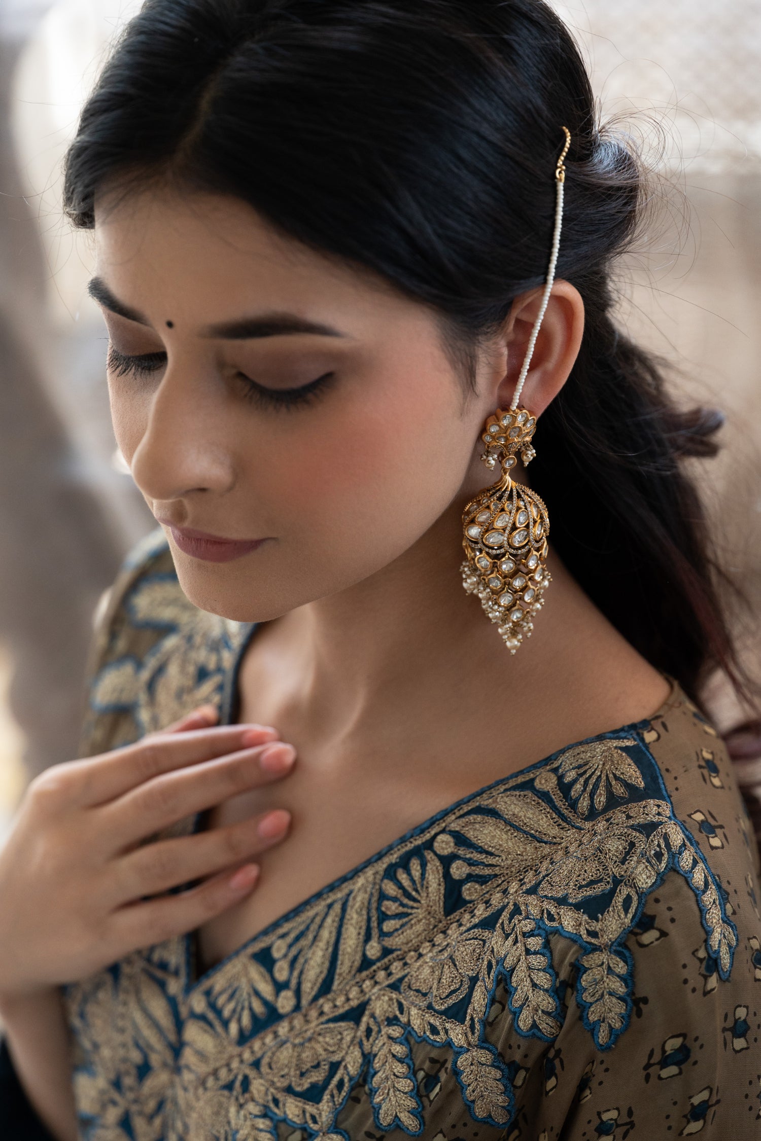 Vidhi Polki Jhumka Earrings