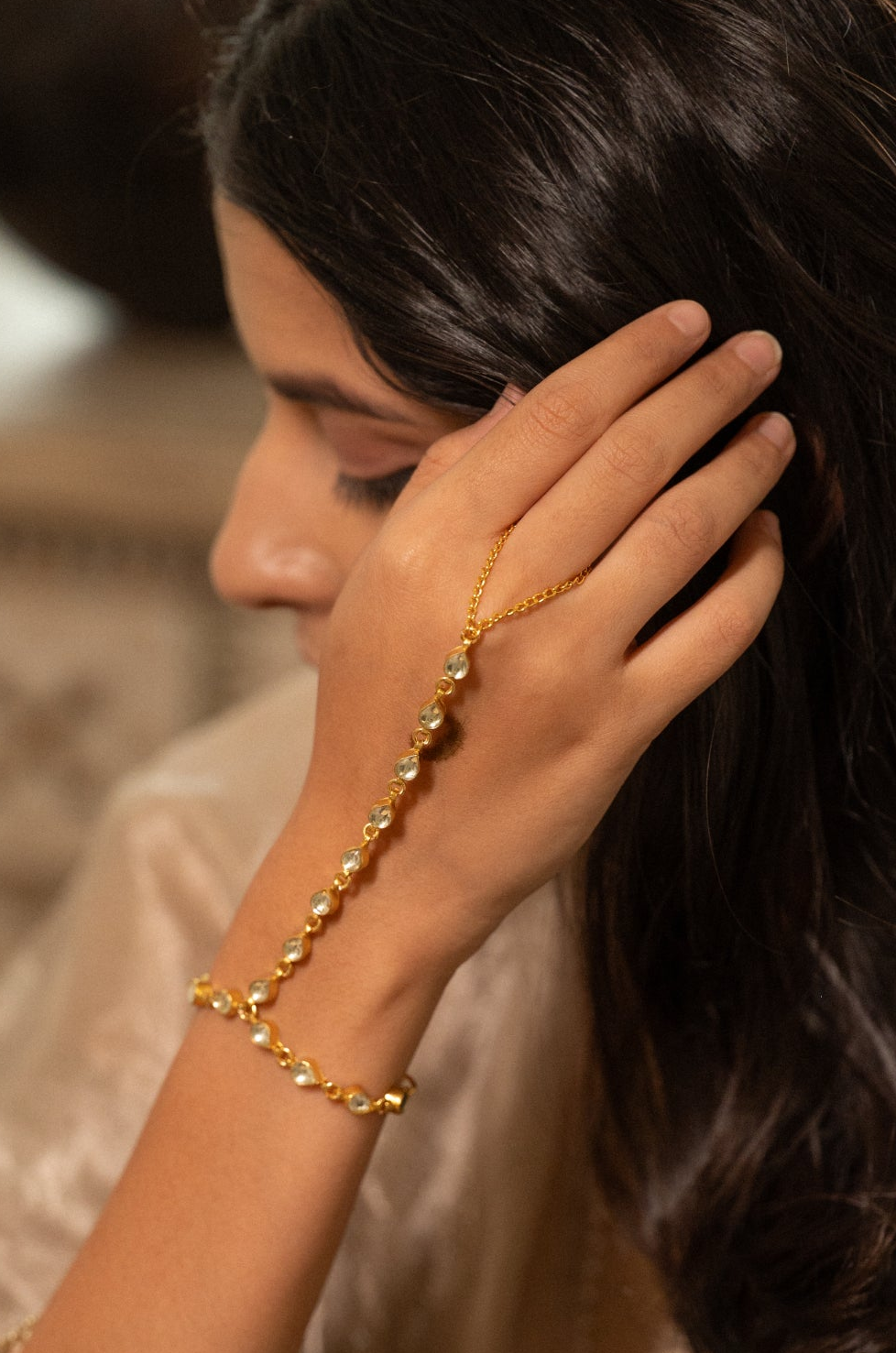 Vedika Kundan Hathphool Bracelet