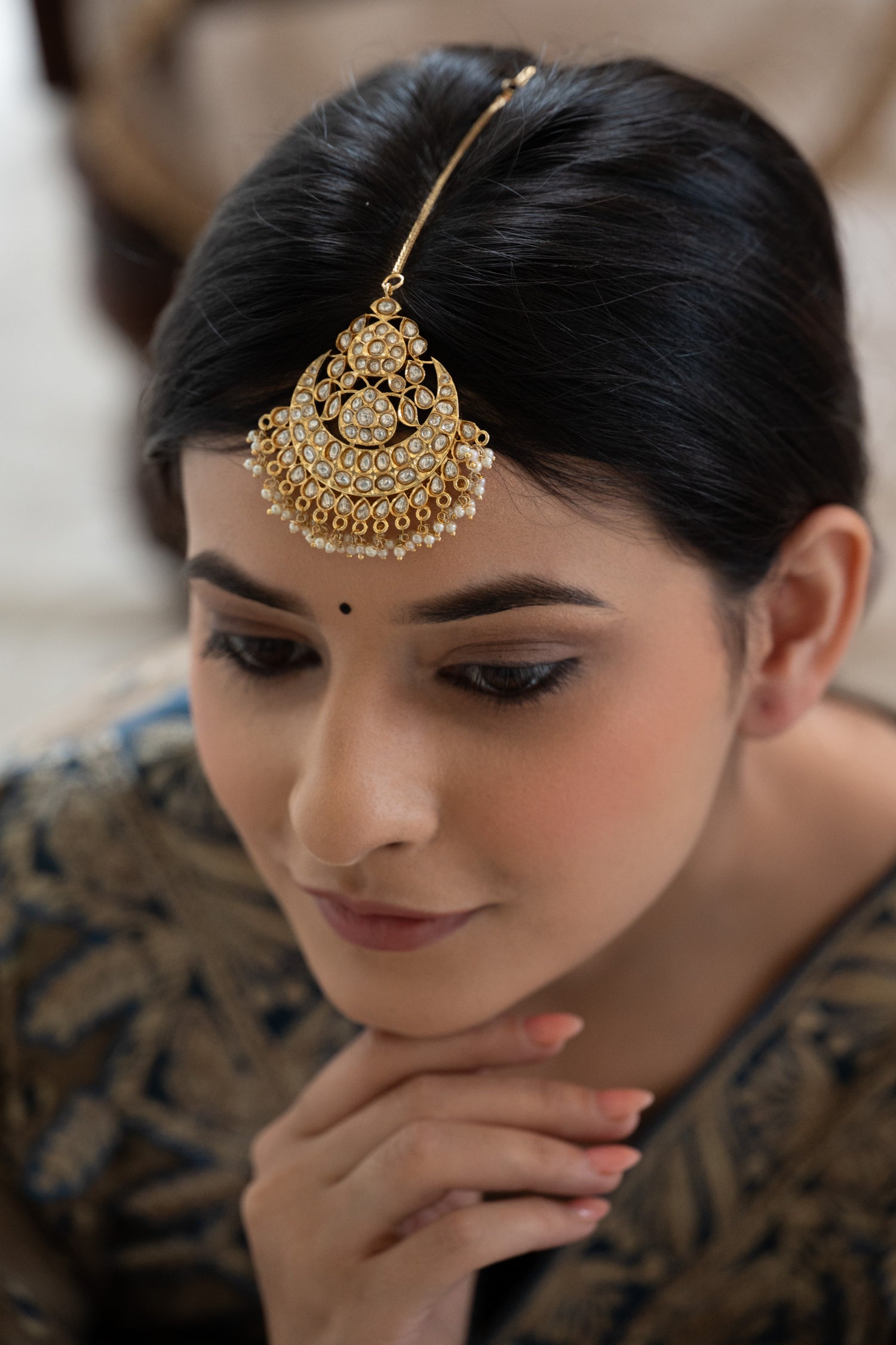 Grina Kundan Maangtikka