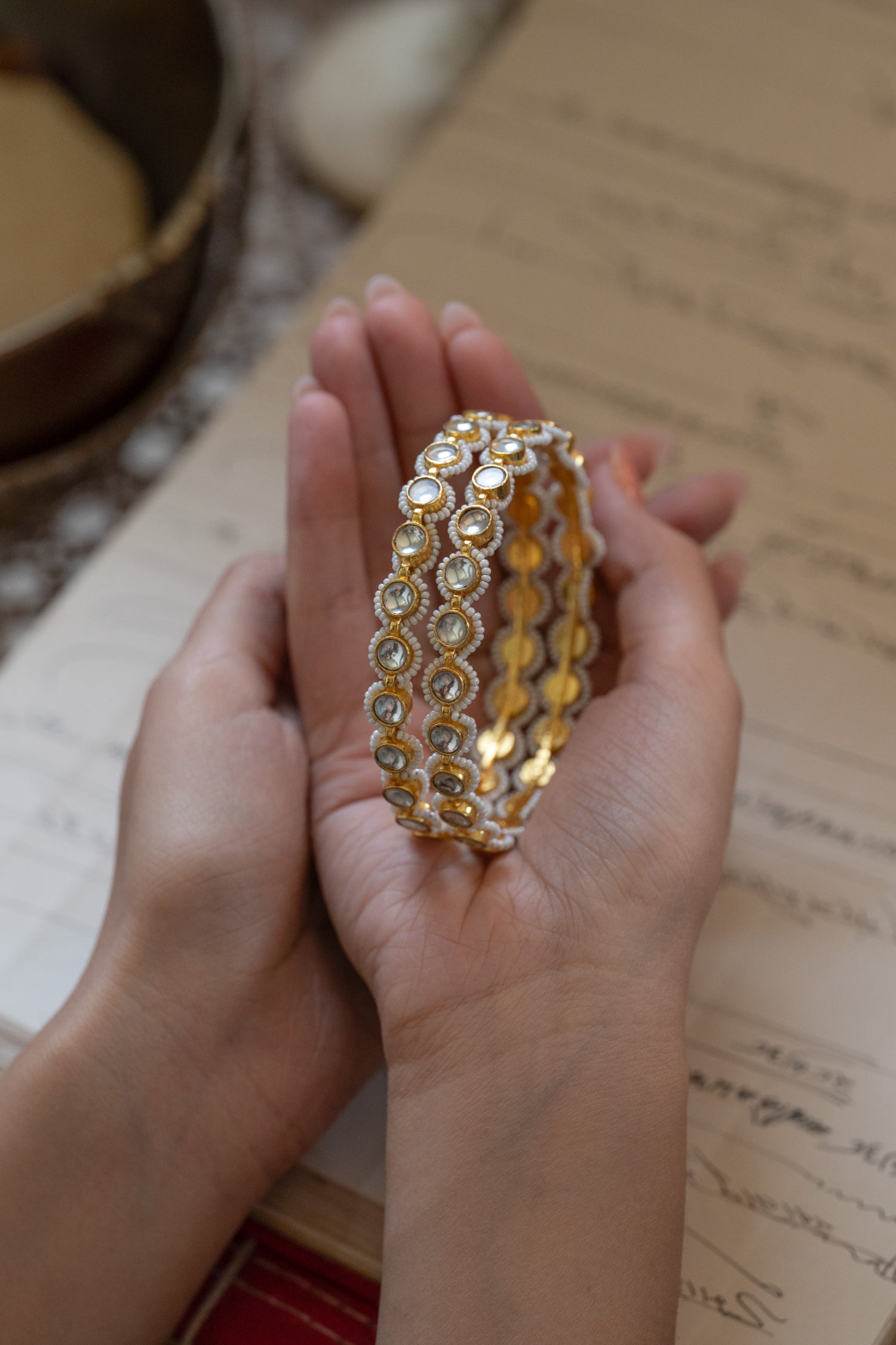 Ramisa Kundan Bangles - Set Of 2