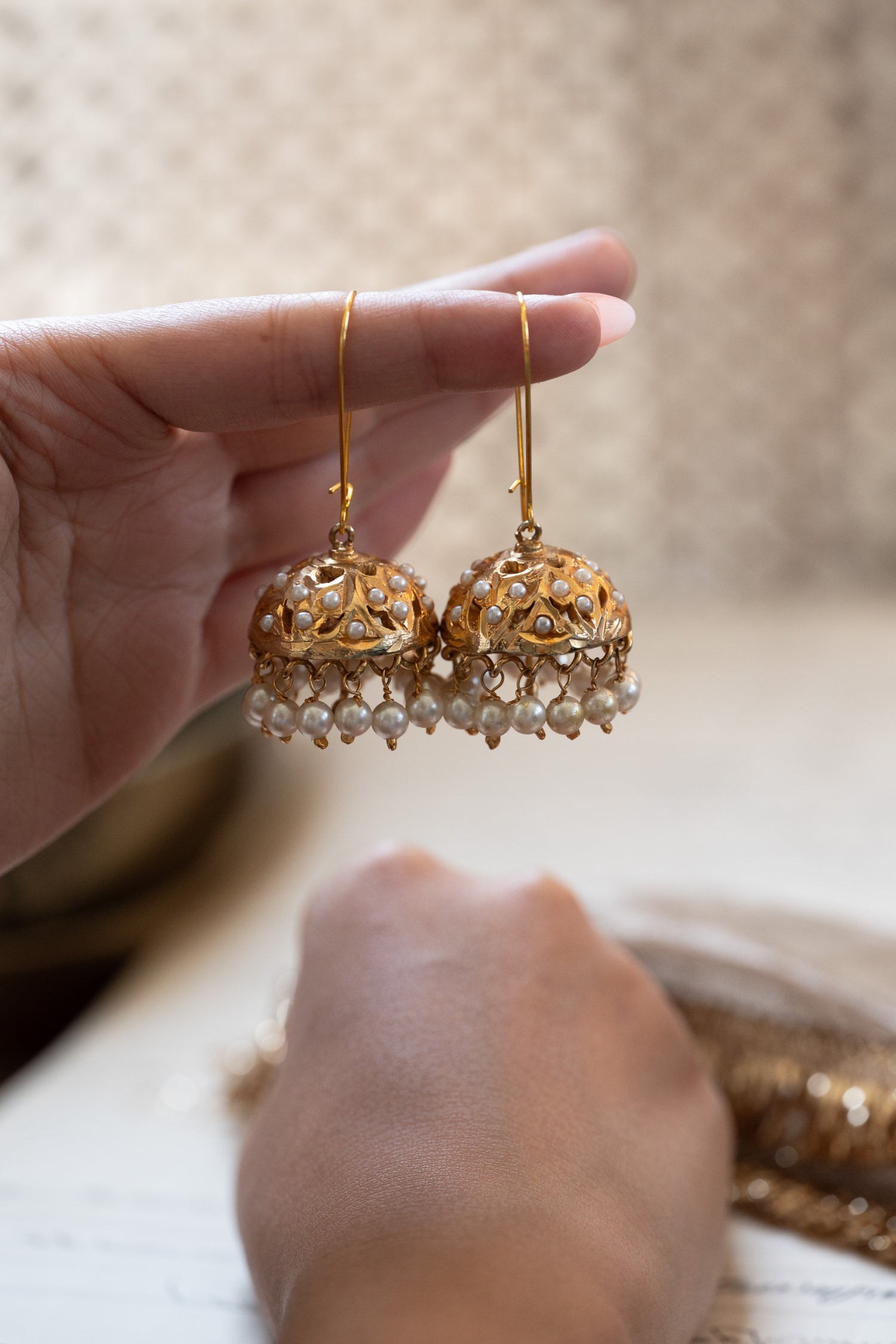 Saima Jadau Jhumka Earrings
