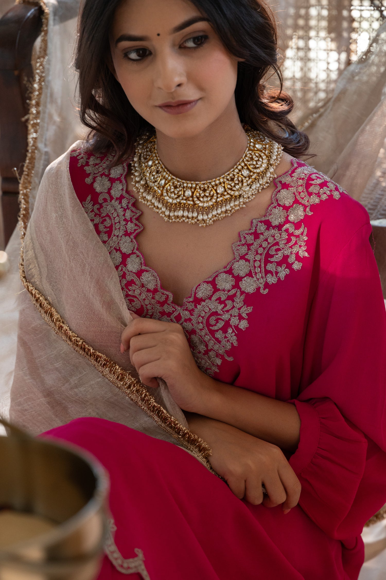 Anayat Kundan Necklace Set