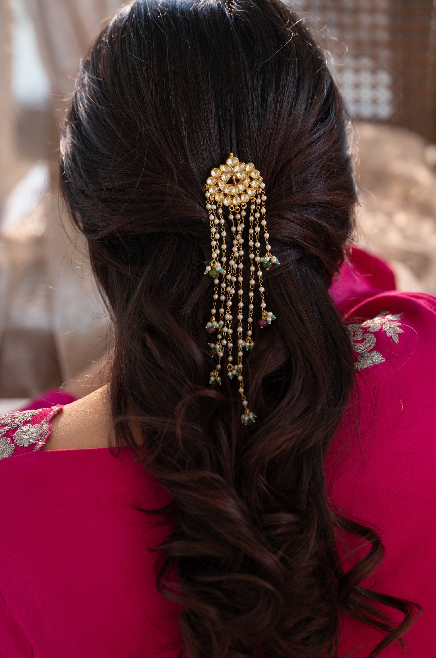 Enayat Kundan Braid Pin
