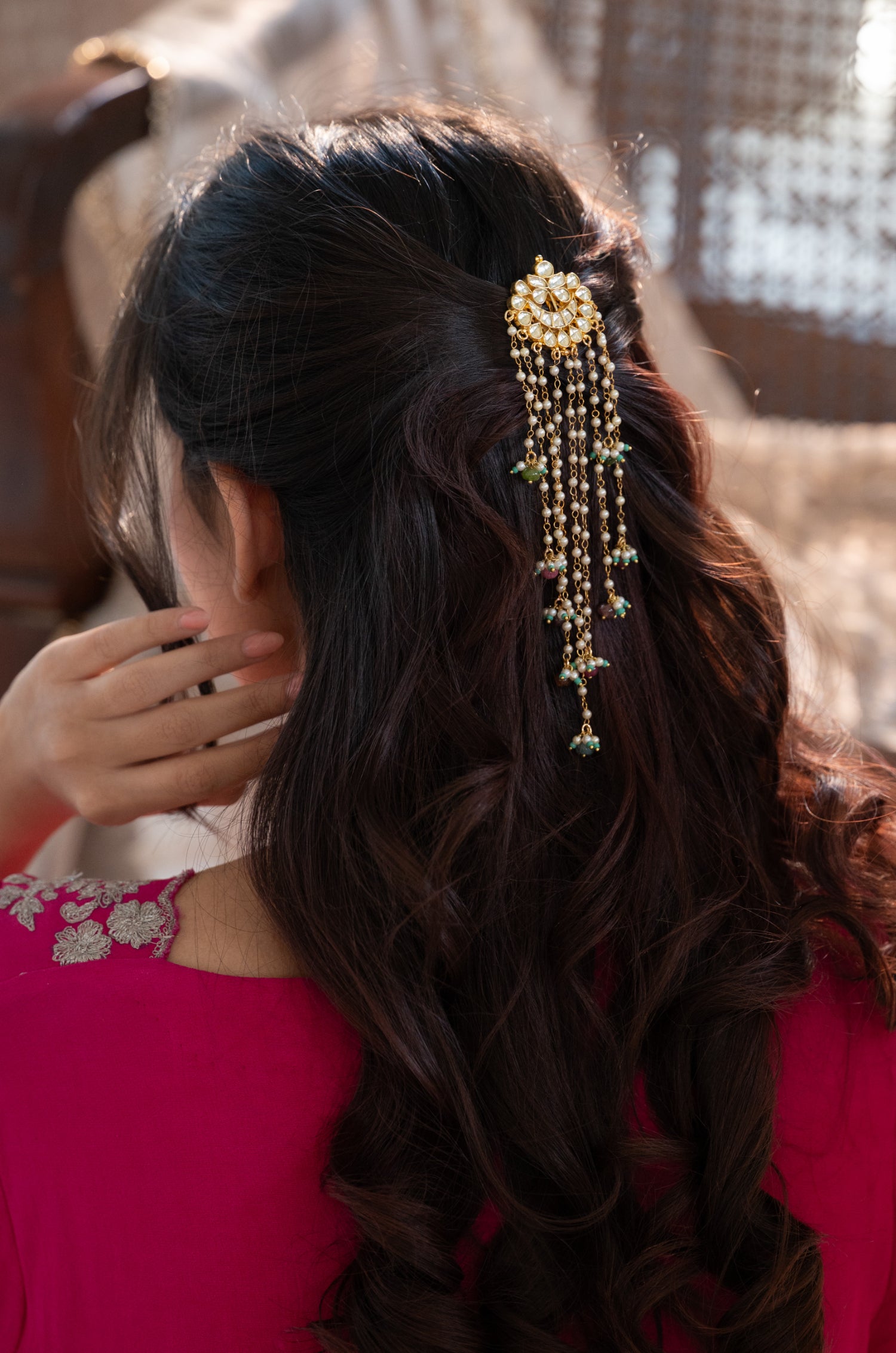 Enayat Kundan Braid Pin