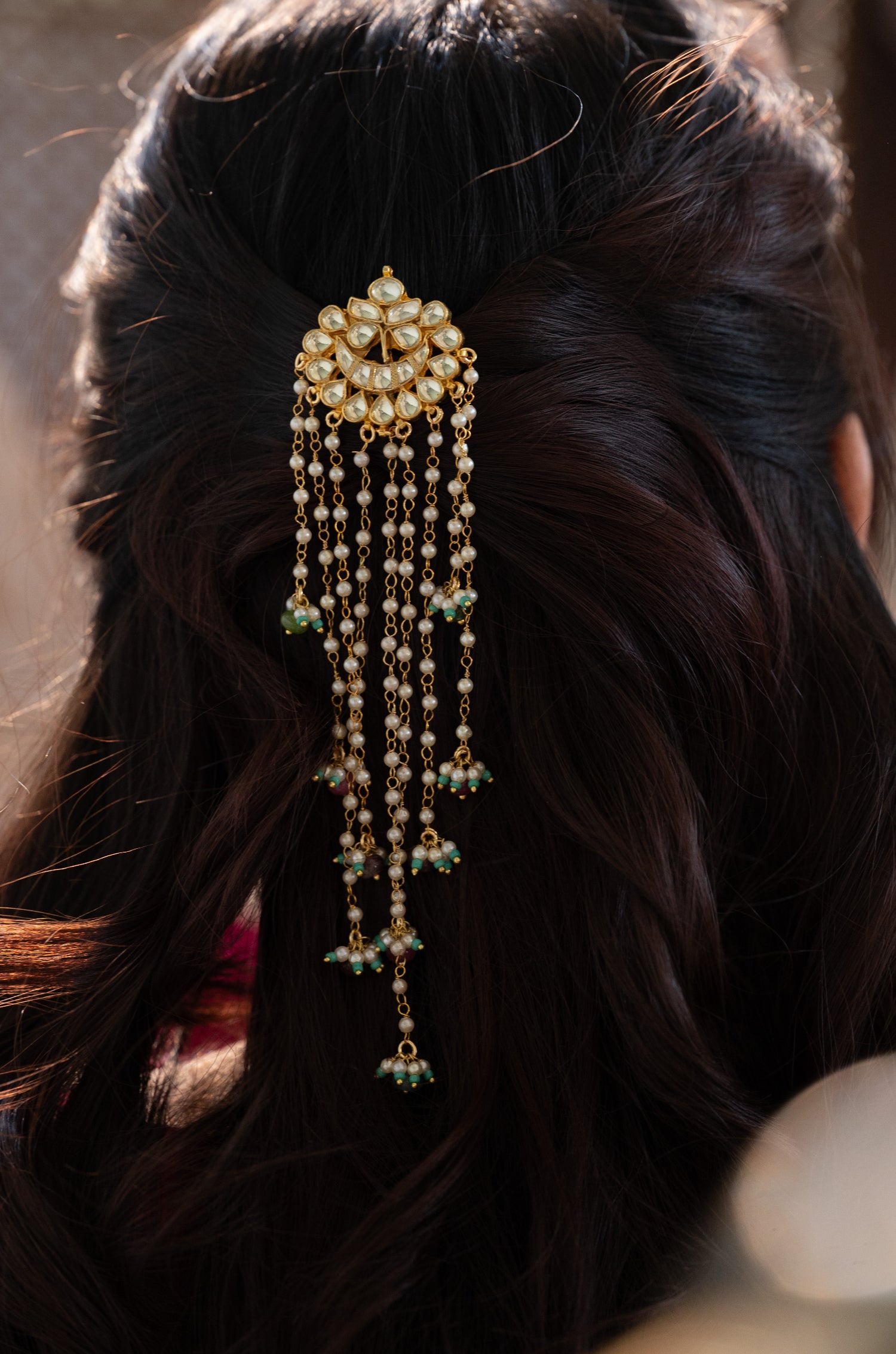 Enayat Kundan Braid Pin