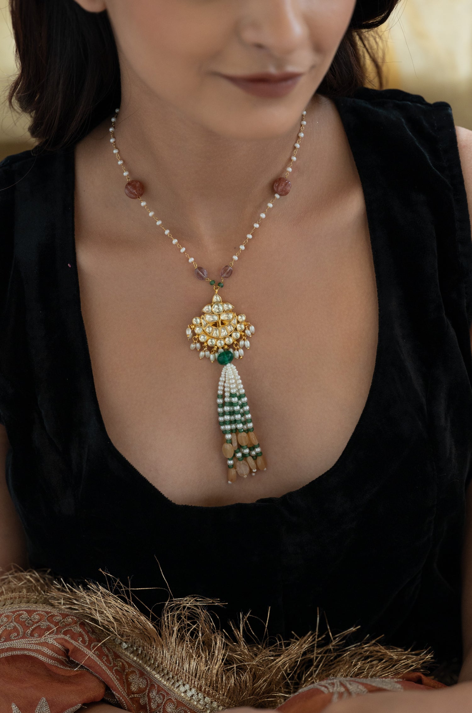 Liara Mint Pendant Necklace