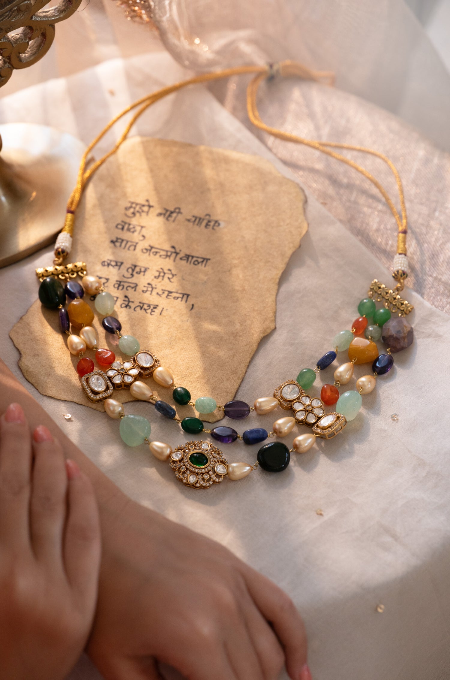 Amaira Multicolored Polki Necklace