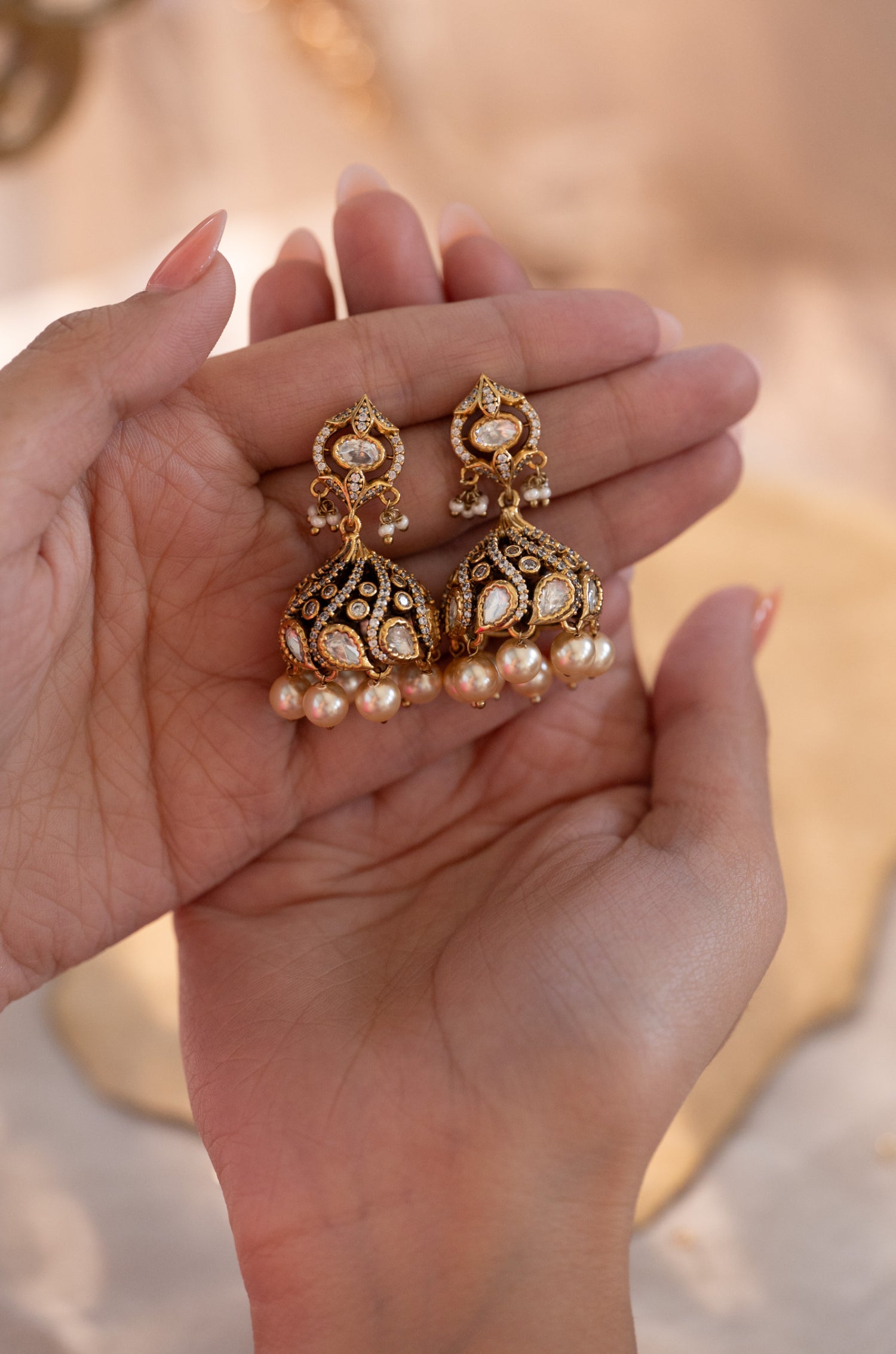 Nyra Polki Jhumka Earrings