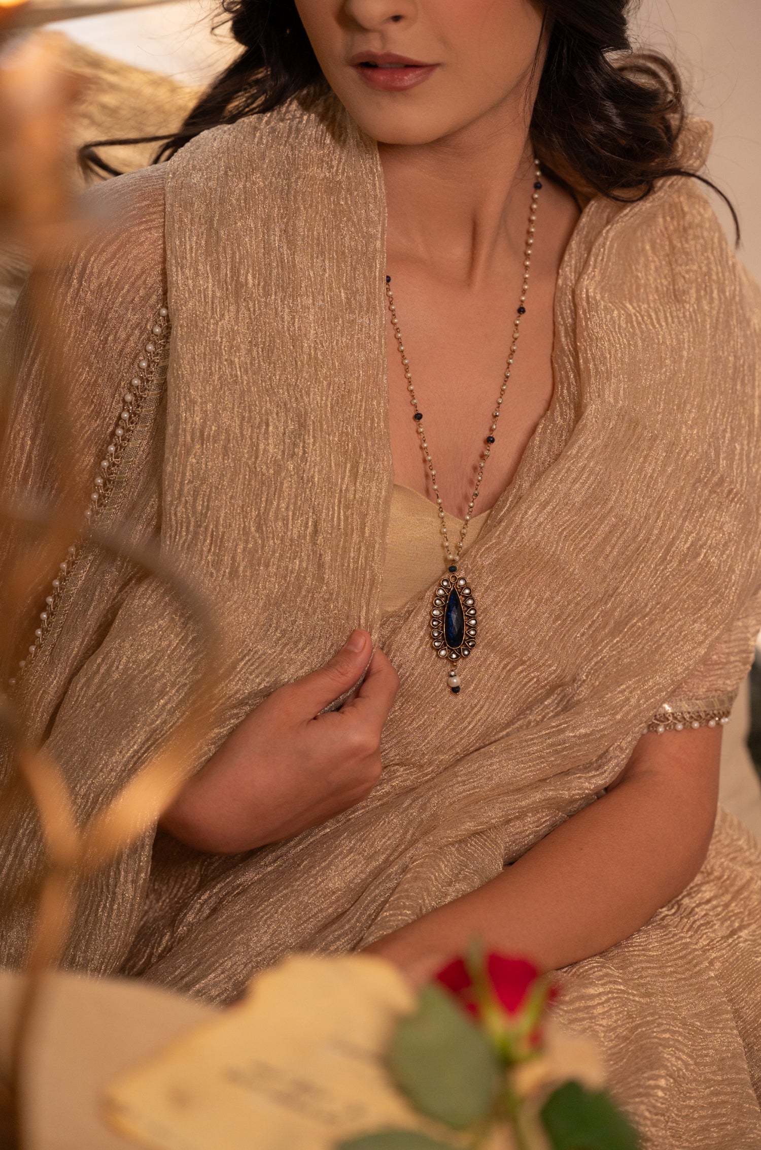 Samira Blue Pendant Necklace