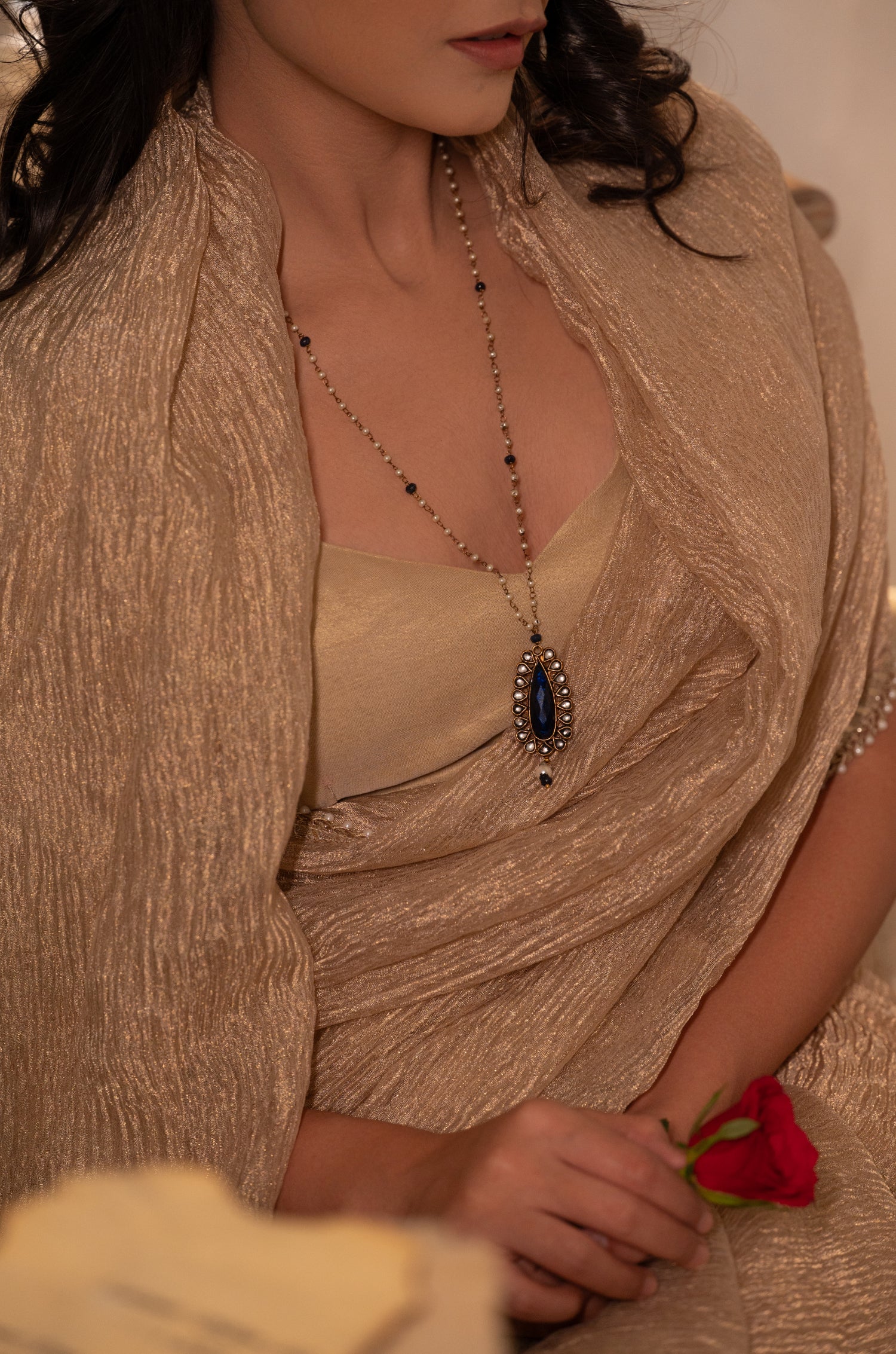 Samira Blue Pendant Necklace