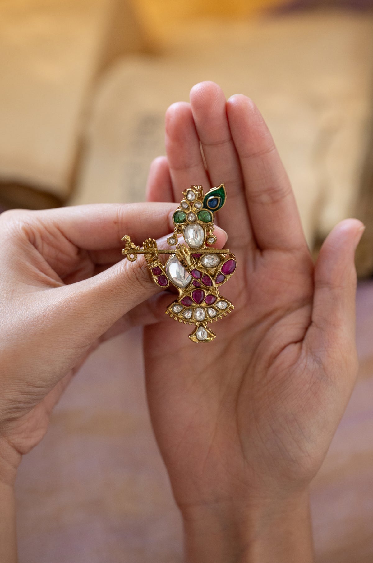 Madhav Statement Polki Brooch