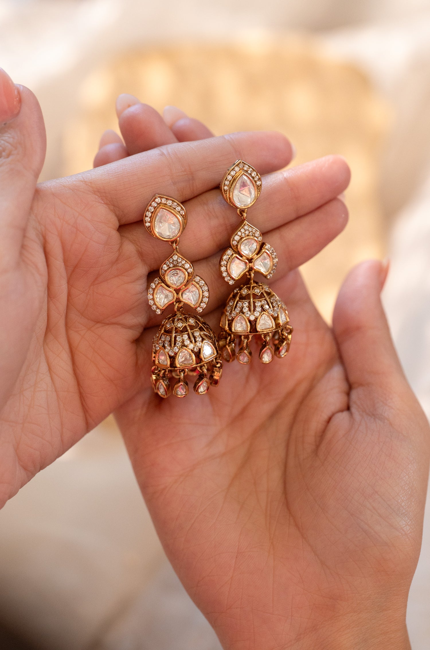 Ranaisa Polki Jhumka Earrings
