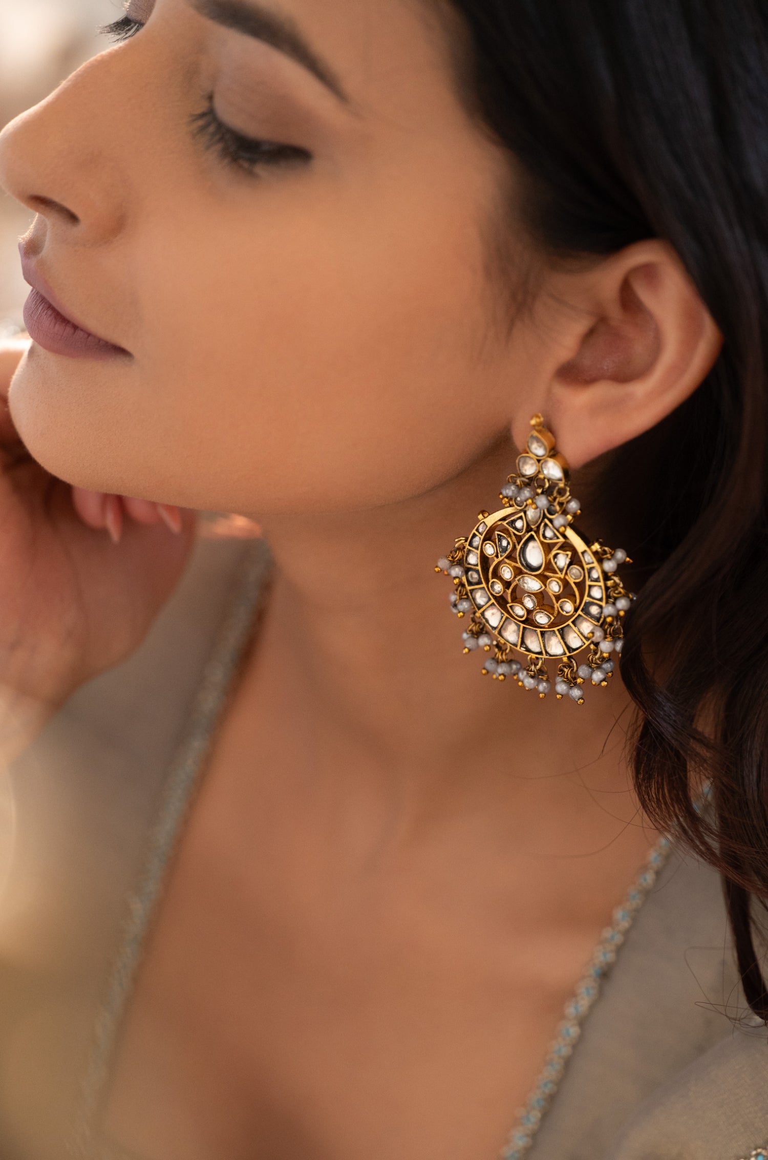 Divya Antique Kundan Earrings