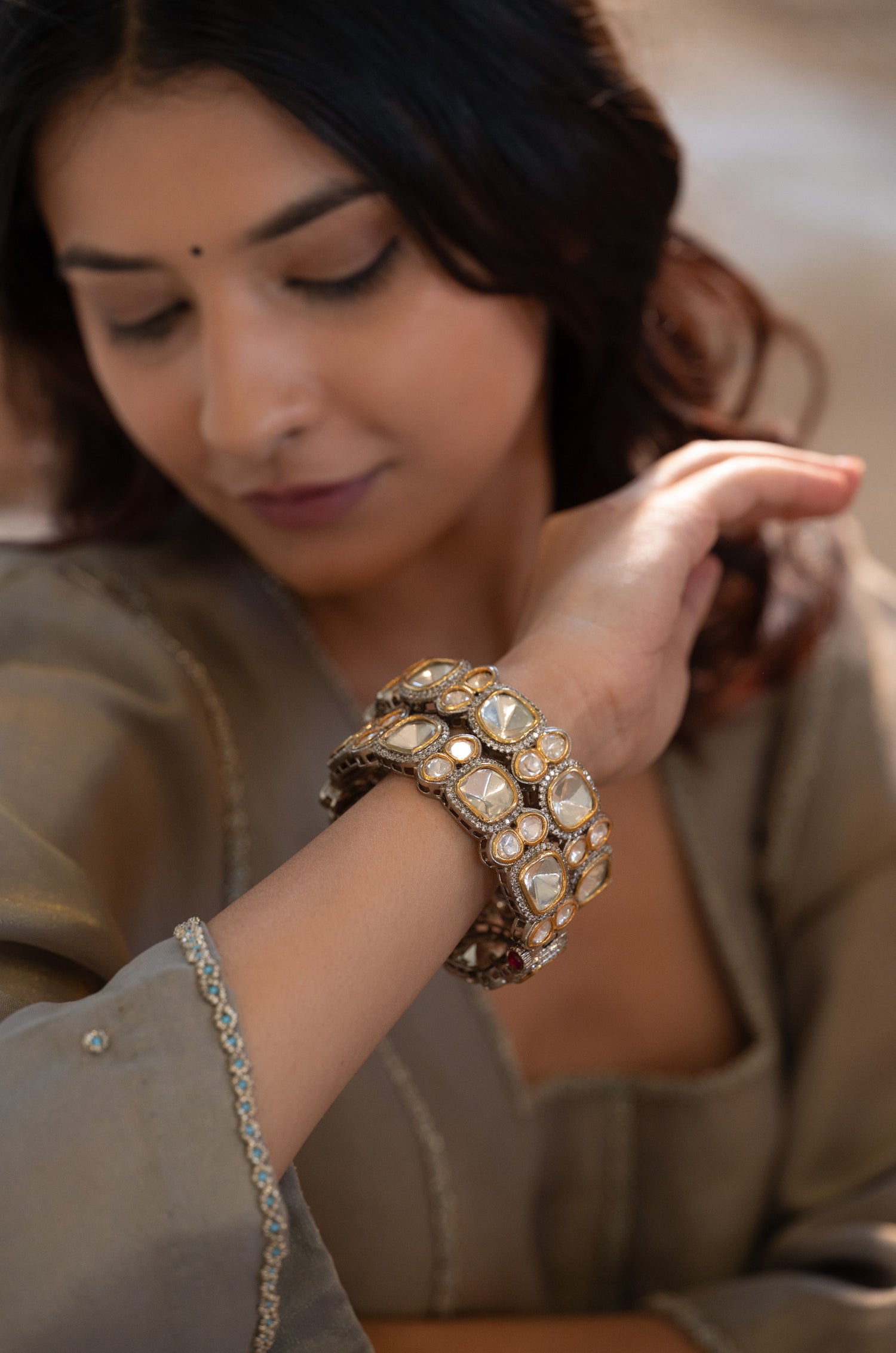 Shradha Polki Bangles - Set of 2