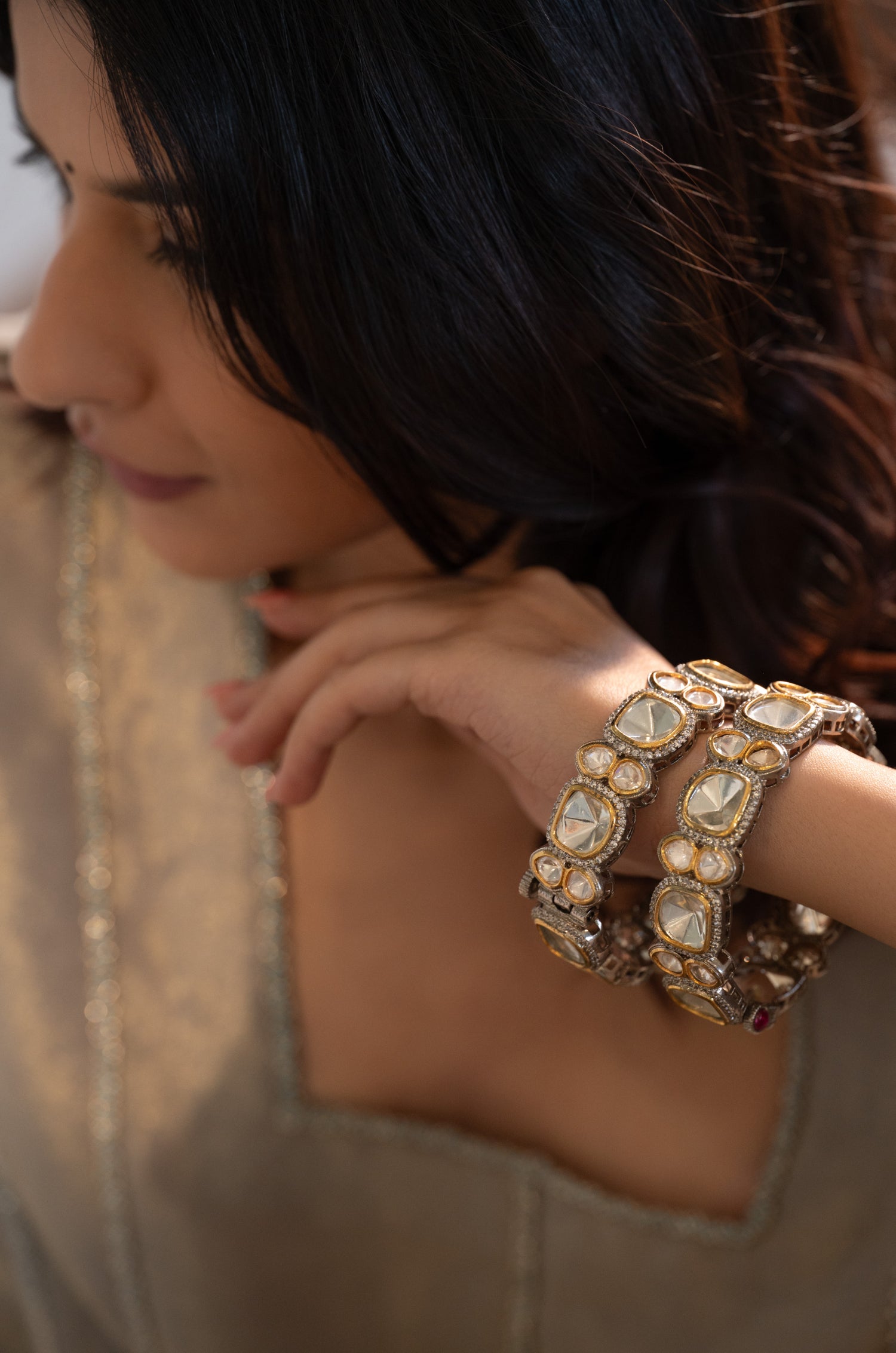 Shradha Polki Bangles - Set of 2