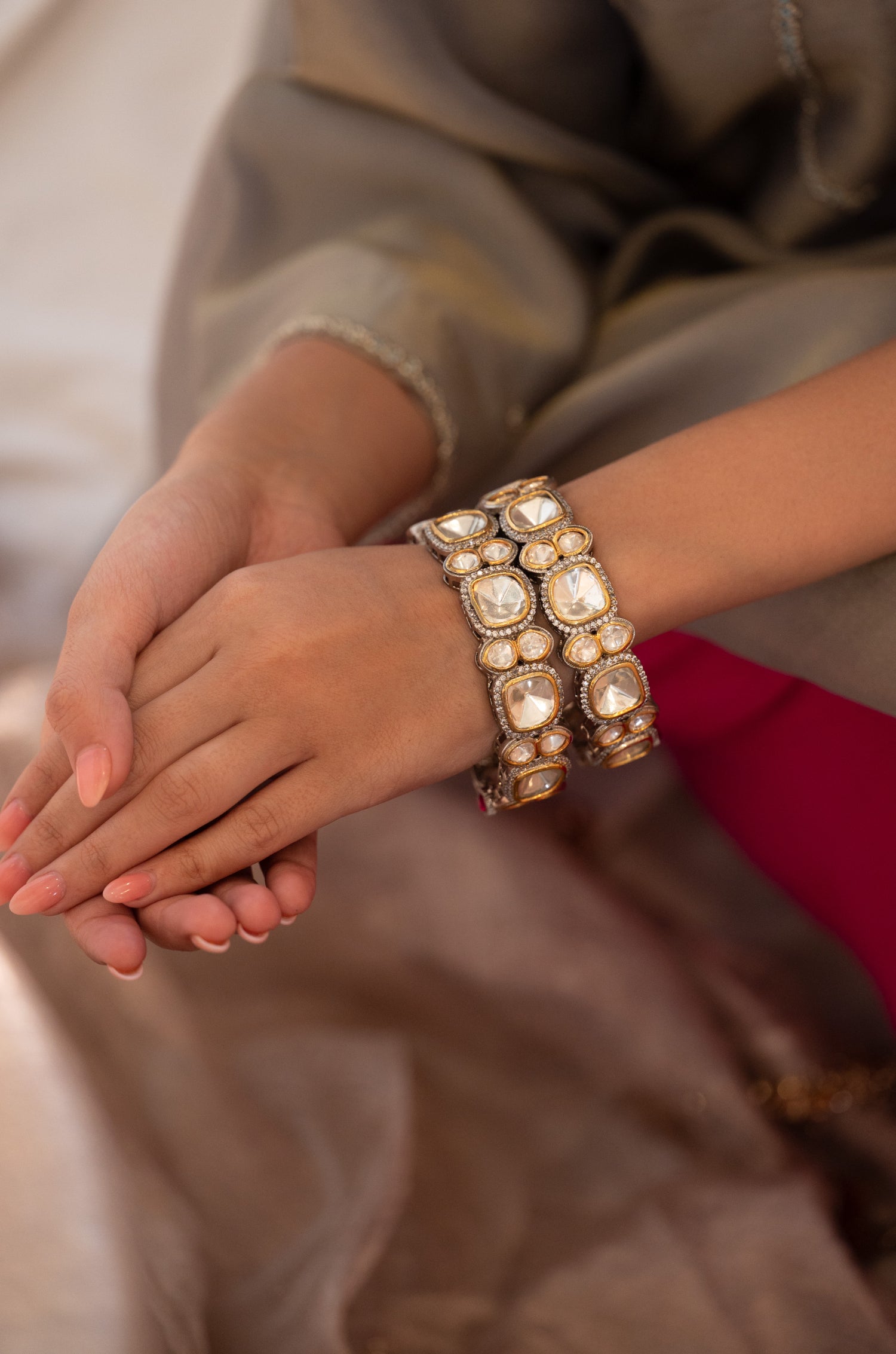 Shradha Polki Bangles - Set of 2
