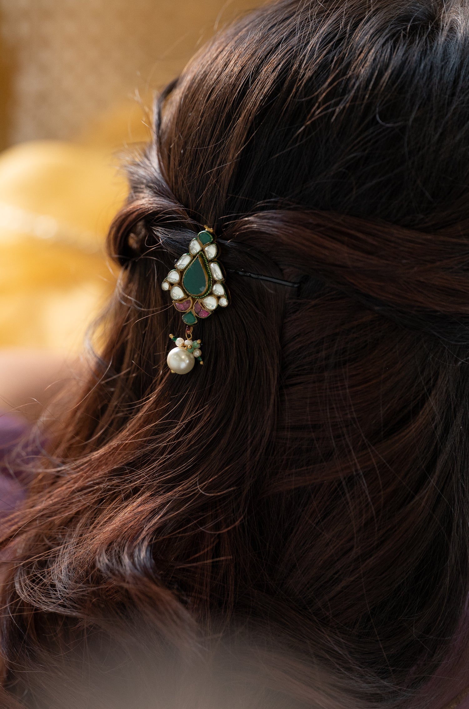 Roshni Traditional Kundan Braid Pin
