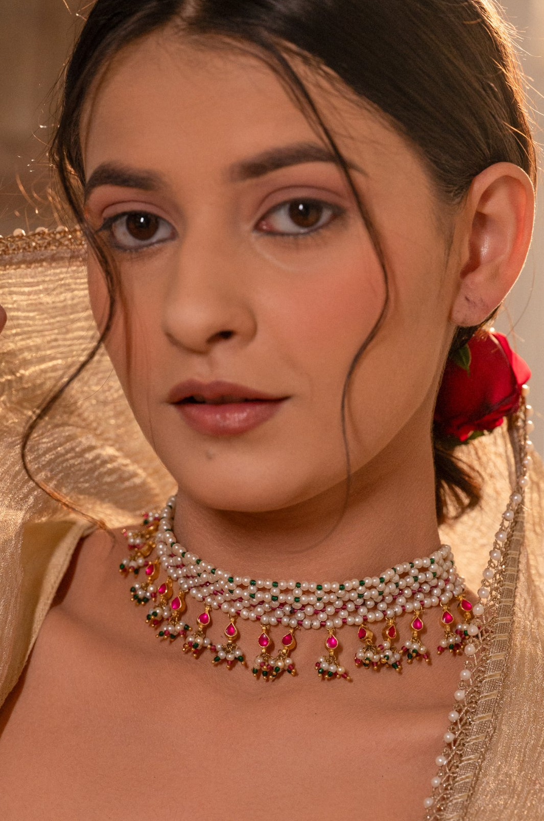 Jivika Kundan And Pearls Necklace