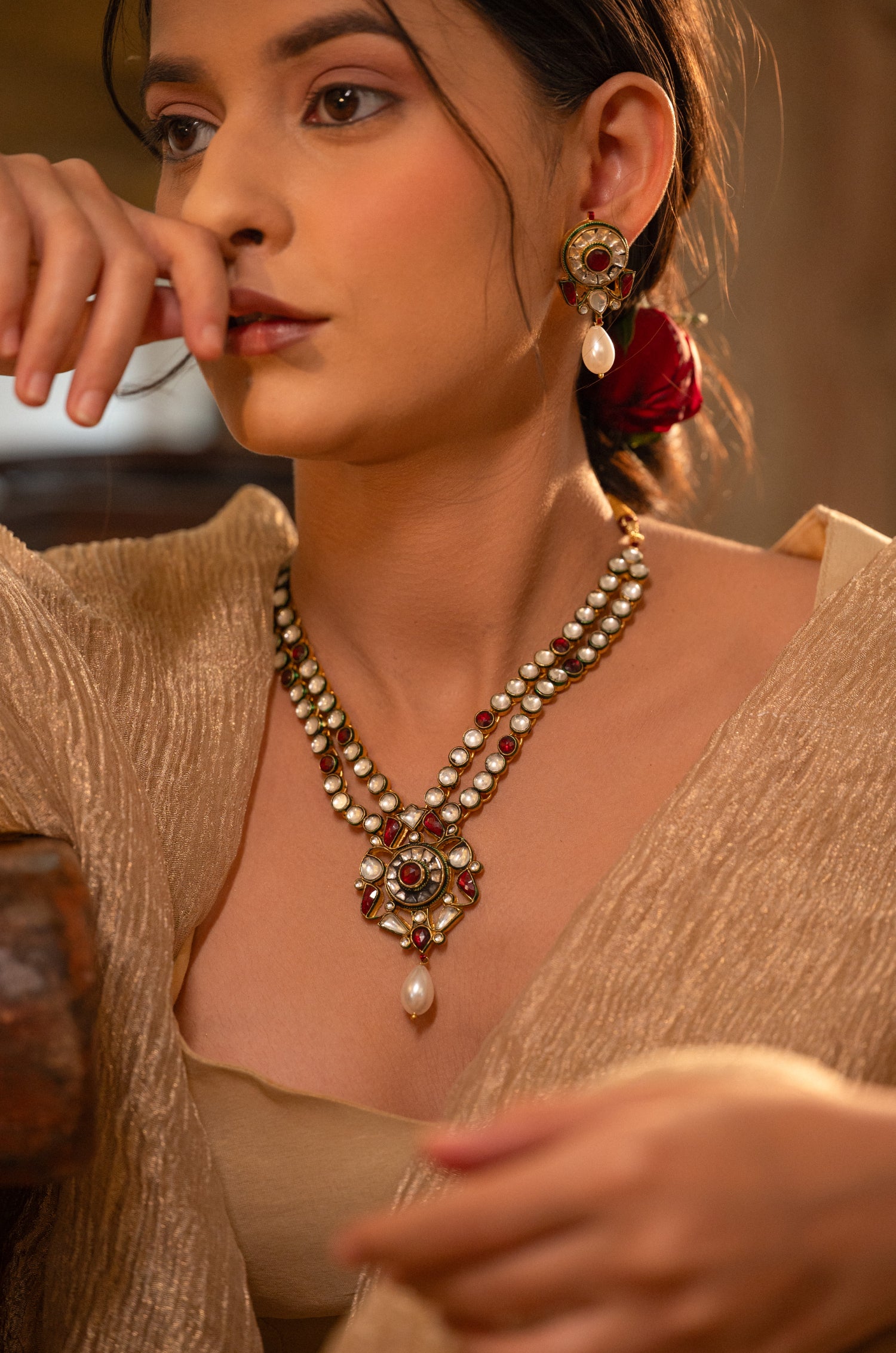 Pritha Kundan Necklace Set