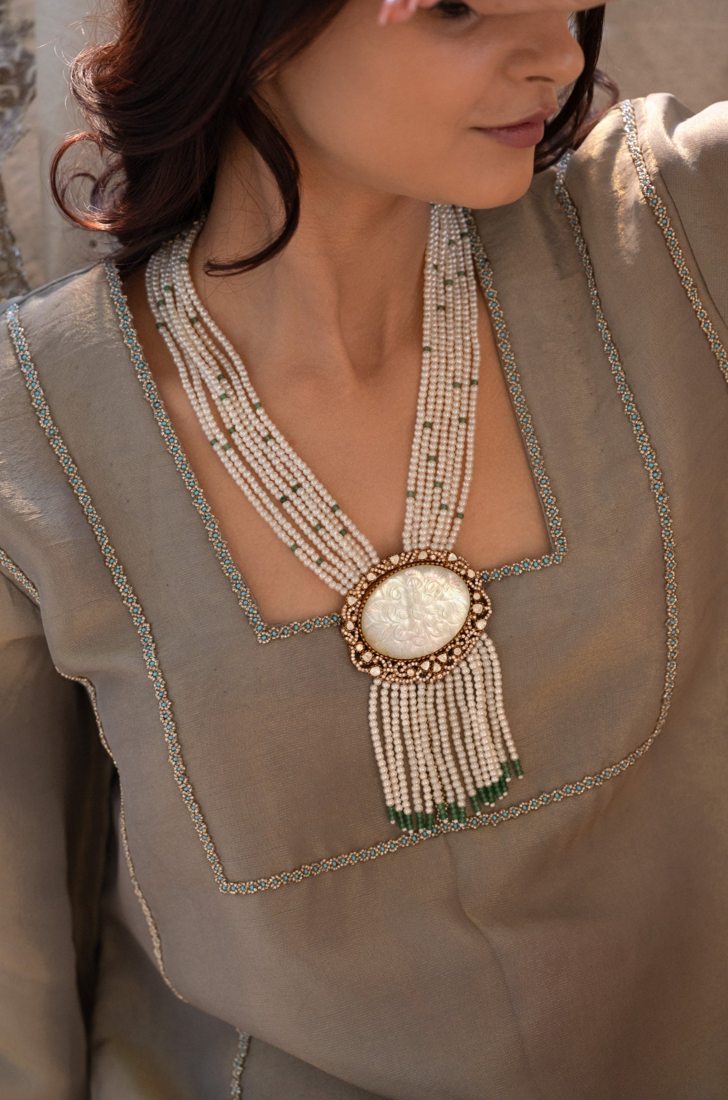 Vidushi Mother of Pearl Necklace