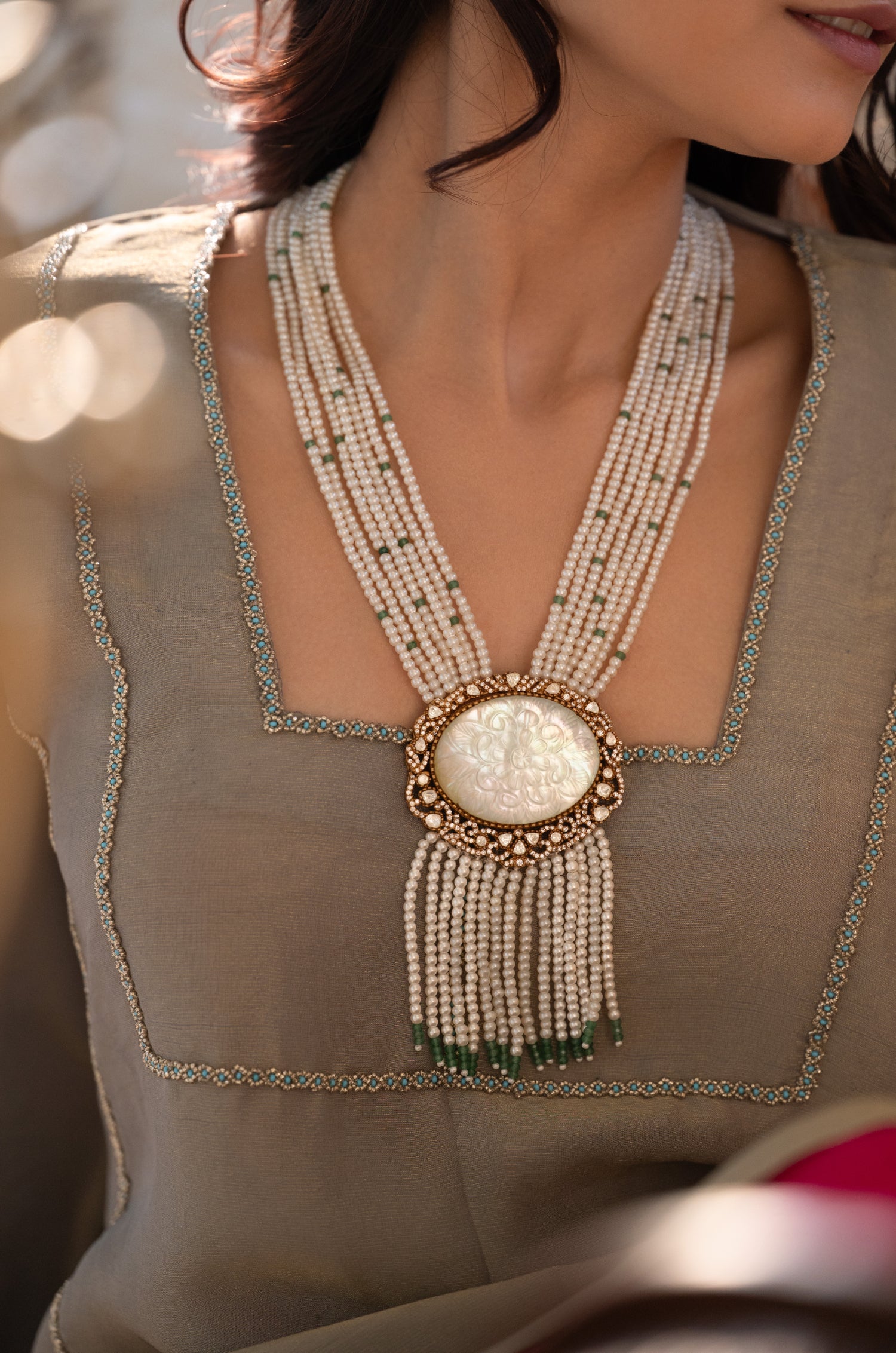 Vidushi Mother of Pearl Necklace