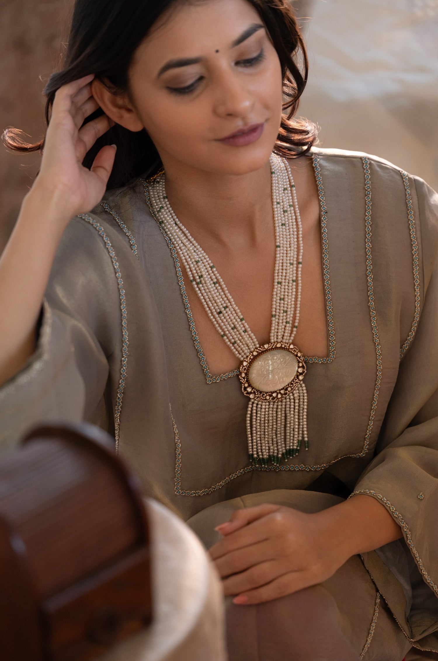 Vidushi Mother of Pearl Necklace