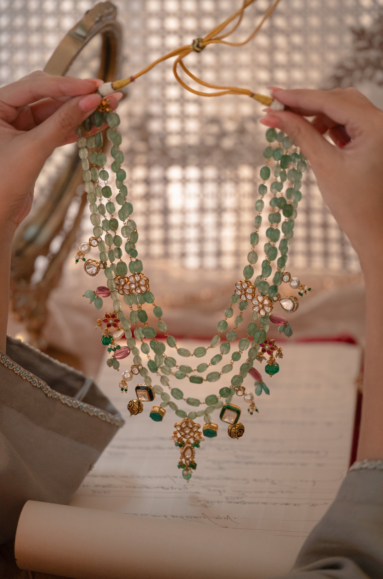 Shairana Multicolored Polki Necklace