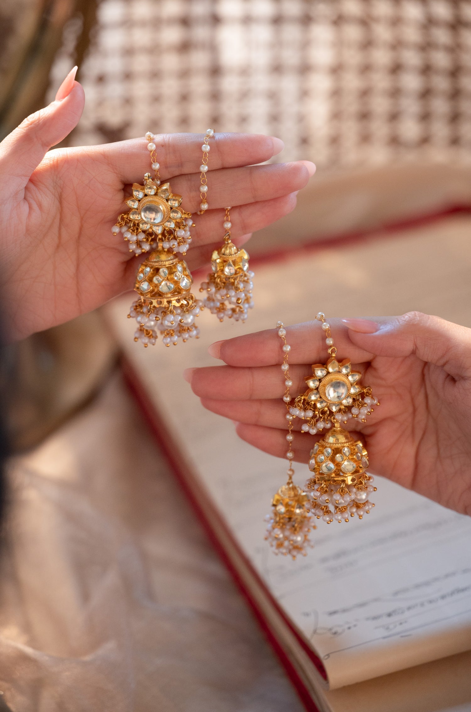 Samantha Kundan Jhumka Earrings
